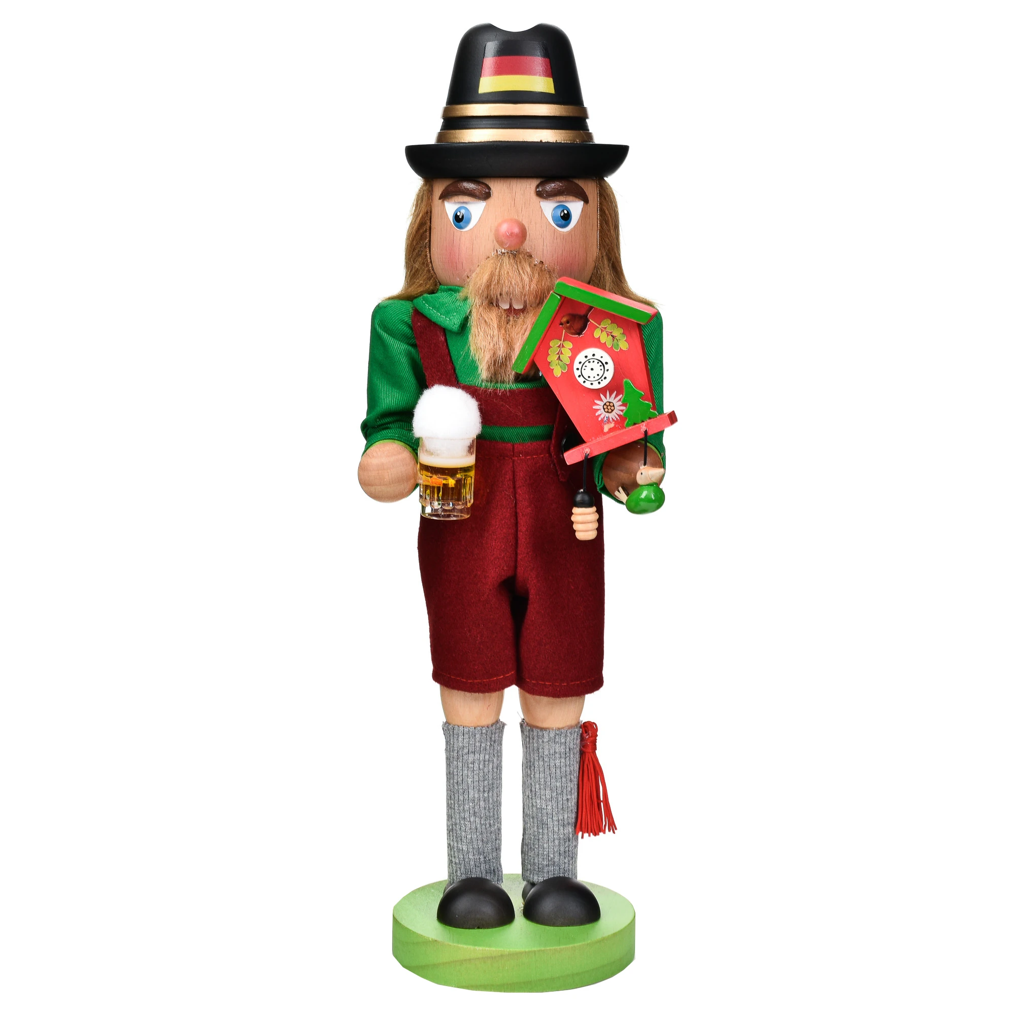 Garden Elements Black Forest Beech Wood German Beer Nutcracker, 15in
