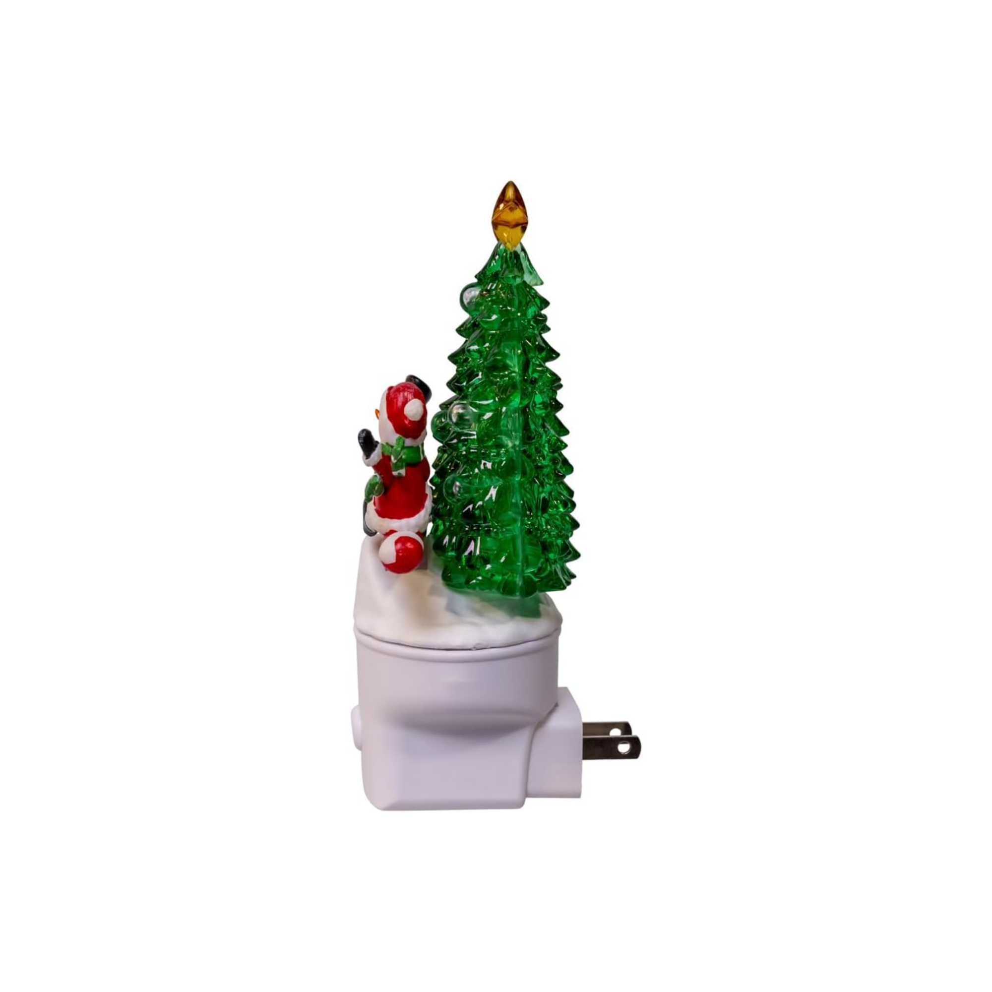 Kurt Adler Pre-Lit LED Night Light Collection, Snowmen w/ Moving Candy Cane