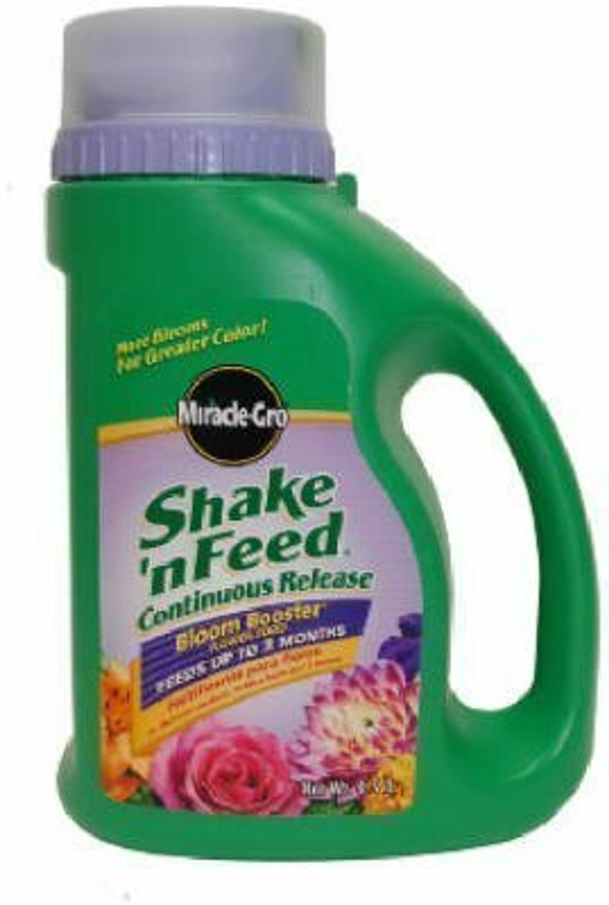 Miracle-Gro 100885 Shake 'n Feed Continuous Release Bloom Booster Plant Food, 4.5-Pound (Slow Release Plant Fertilizer)