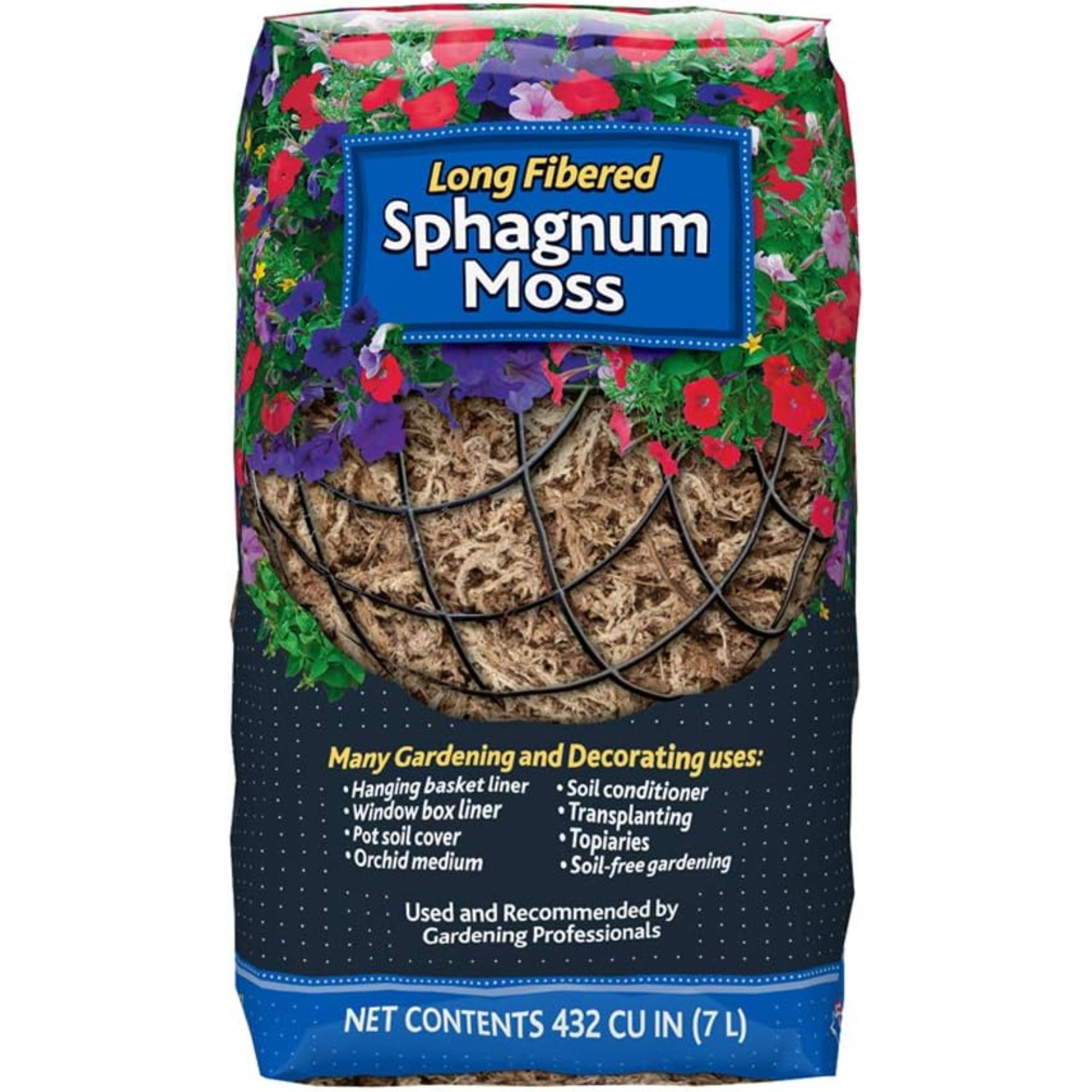 Mosser Lee Long Fibered Sphagnum Moss for Gardening and Decorating, 432 cu in