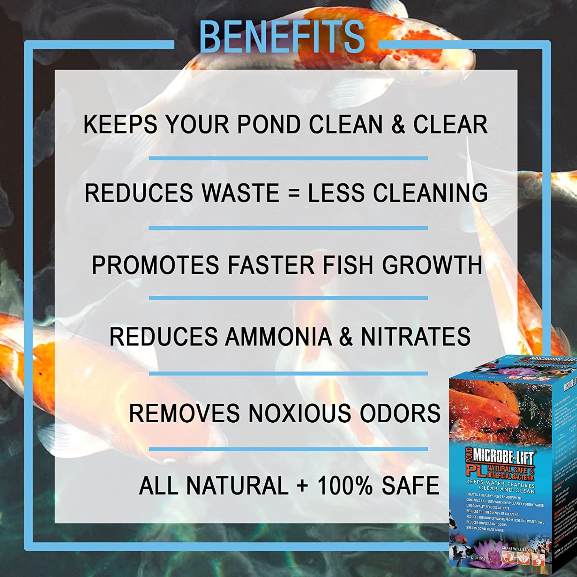 Microbe Lift Pond Microbe-Lift PL for Cleaner Water, 16oz