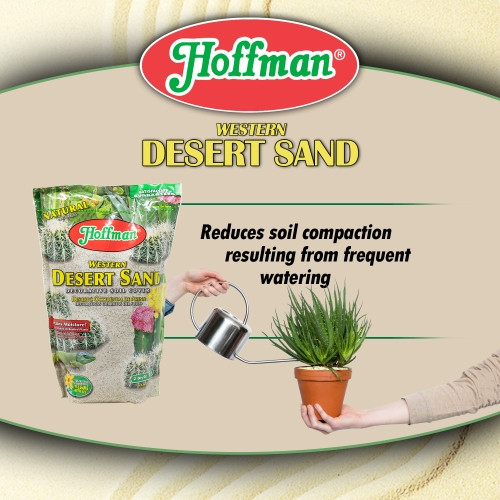 Hoffman Western Desert Sand — Decorative Soil Cover for Cacti & Succulents — 2 qt