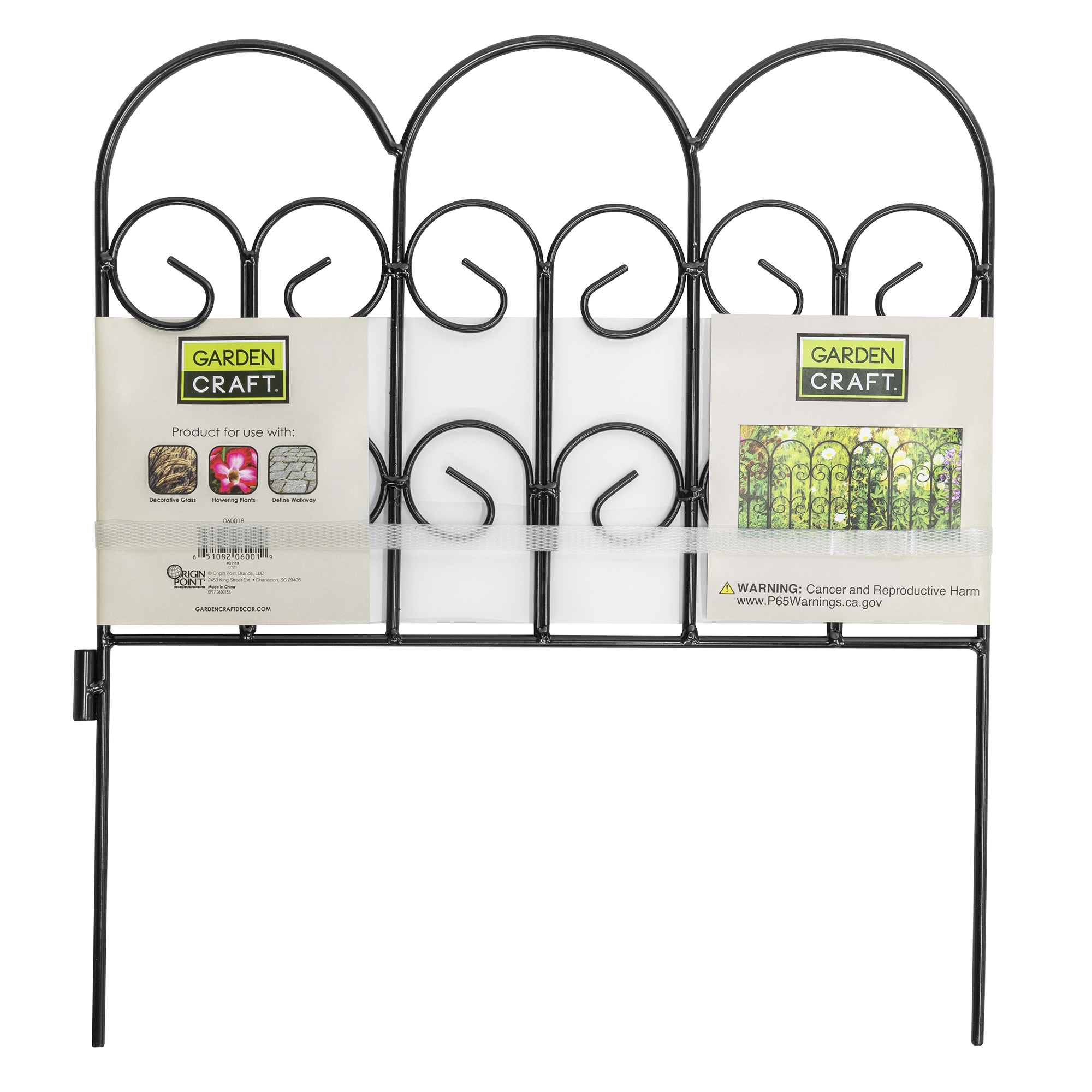 Origin Point Garden Craft Decorative Landscape Fence, Jasmine Classic 16" x 18"H