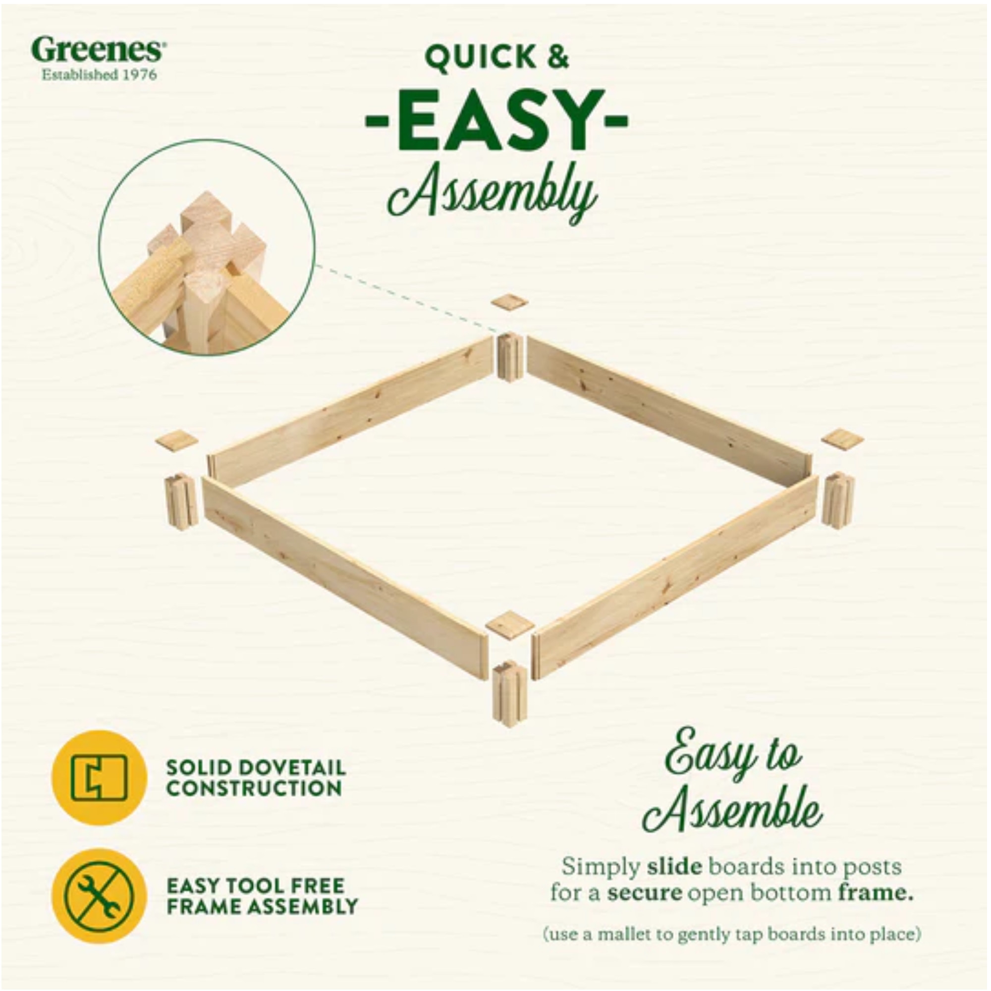 Greenes Fence Co Cedar Raised Garden Kit, 4 x 4 x 5.5 Feet