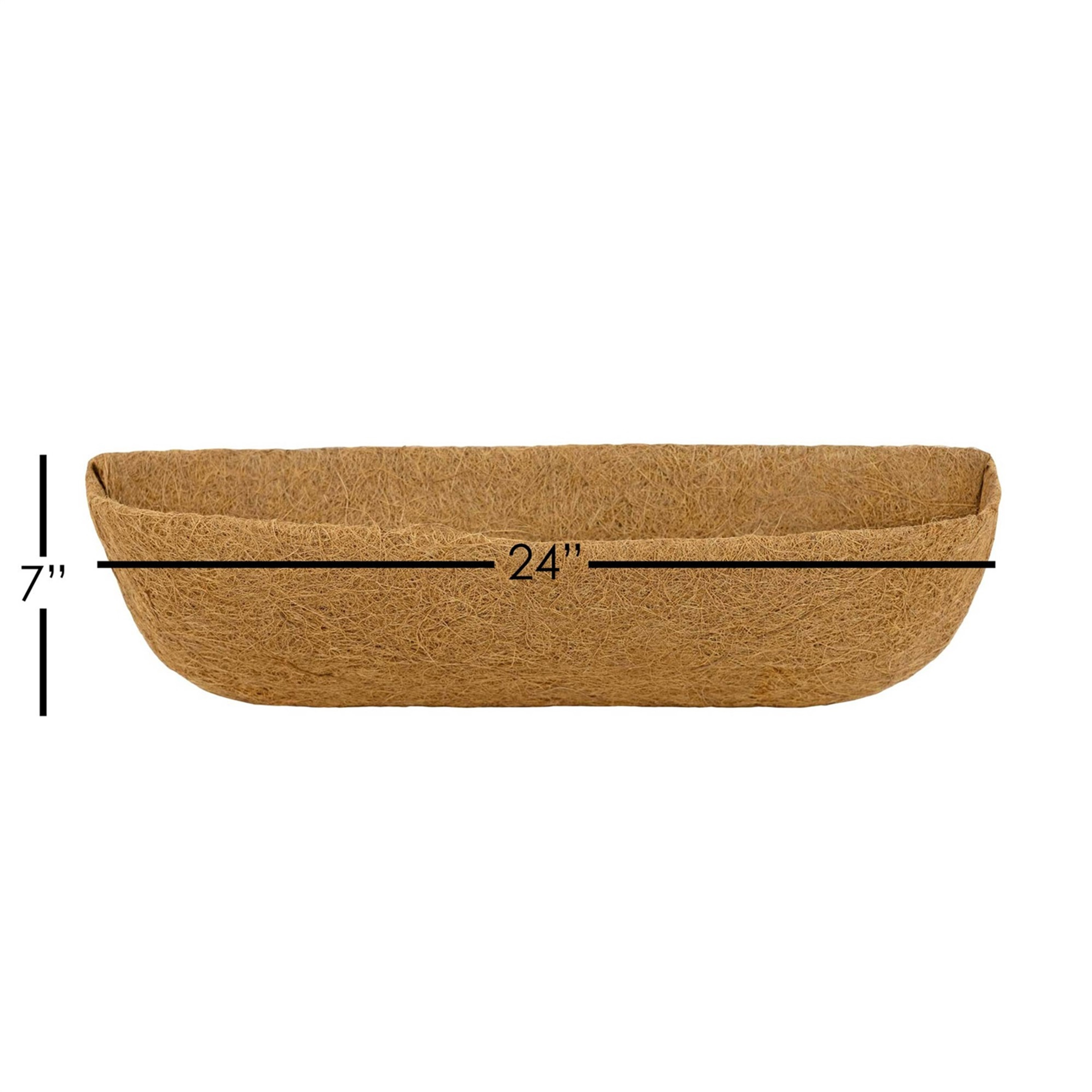 Gardener Select Trough Coco Liner for Outdoor Window & Deck Planters, 24"