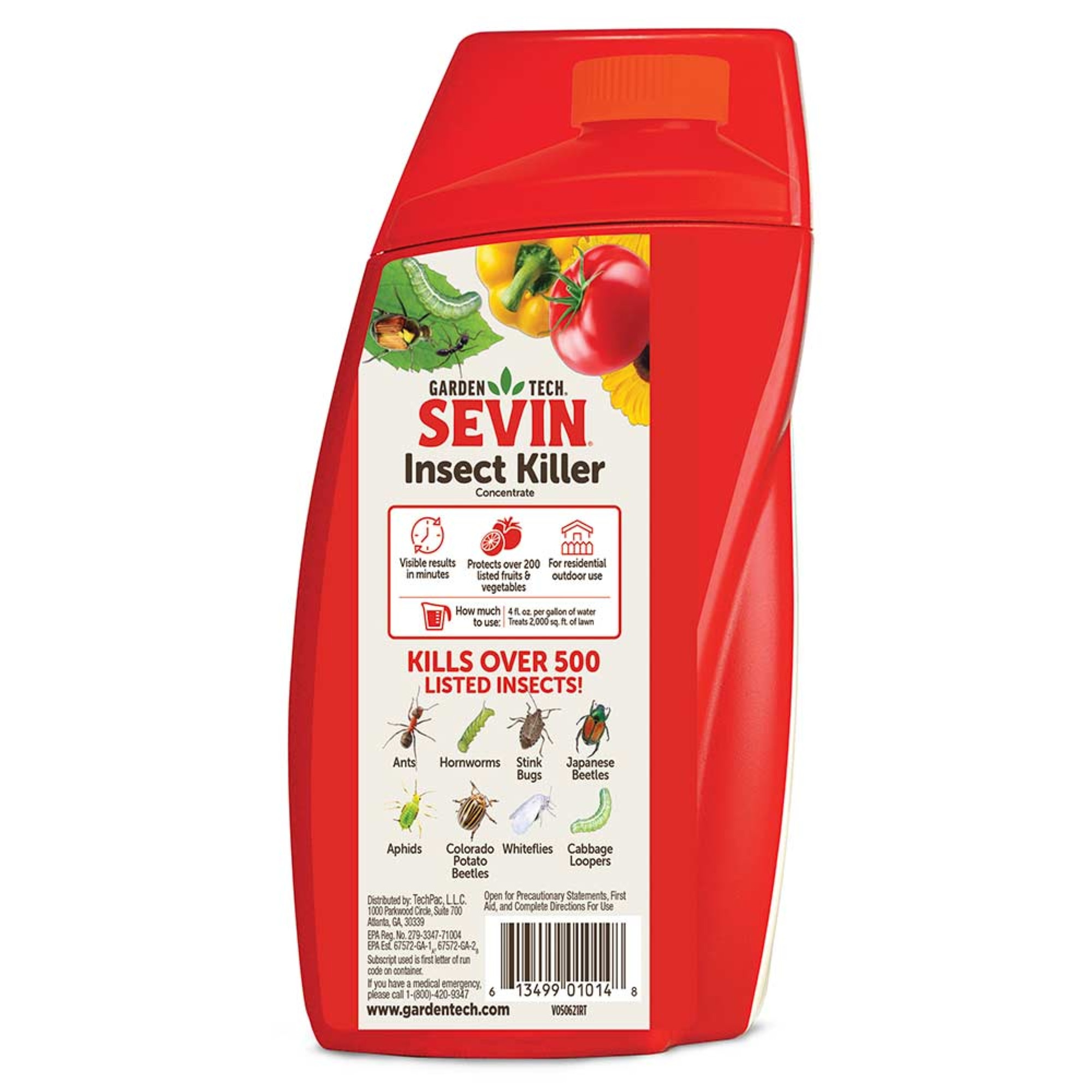 Sevin Insect Killer Pest Control Liquid Concentrate for Gardens, 1 Pint