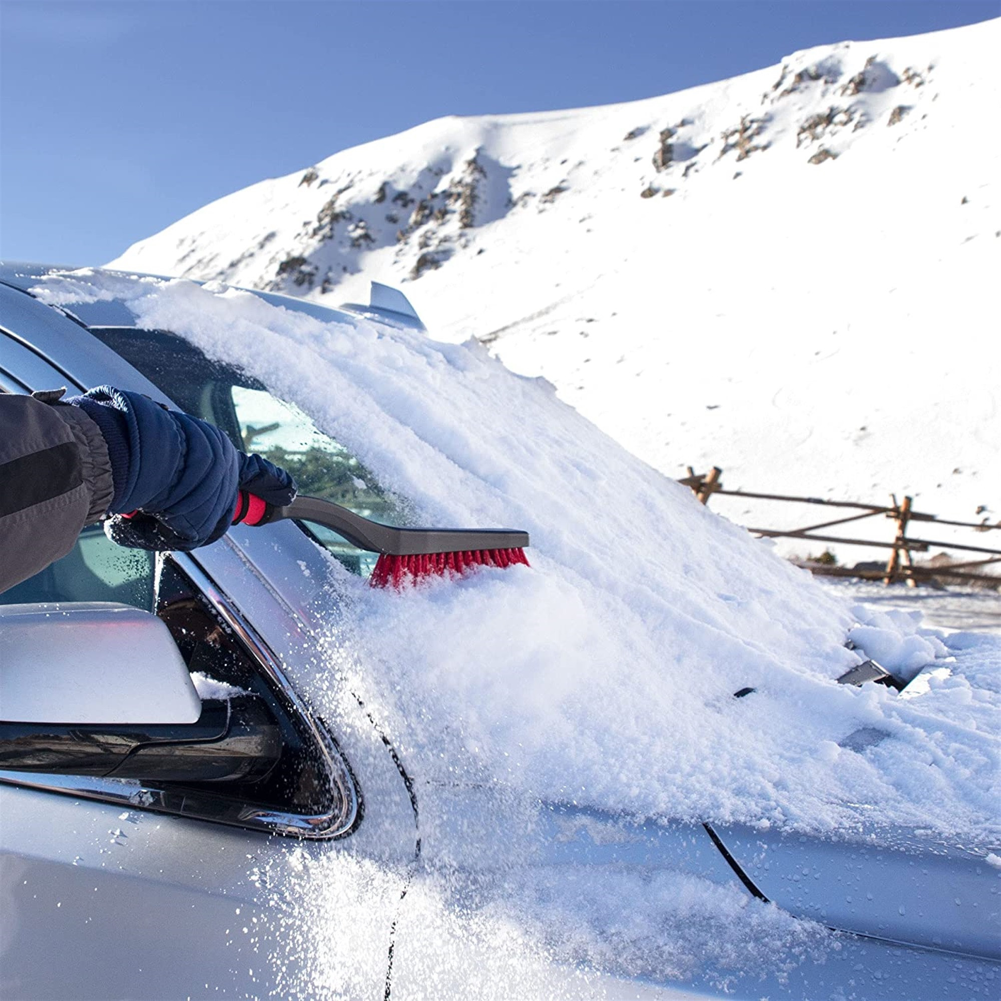 Mallory Cool Tool Snow Brush w/Integrated Scraper w/Foam Grip Handle, ASSORTED COLORS, 26"