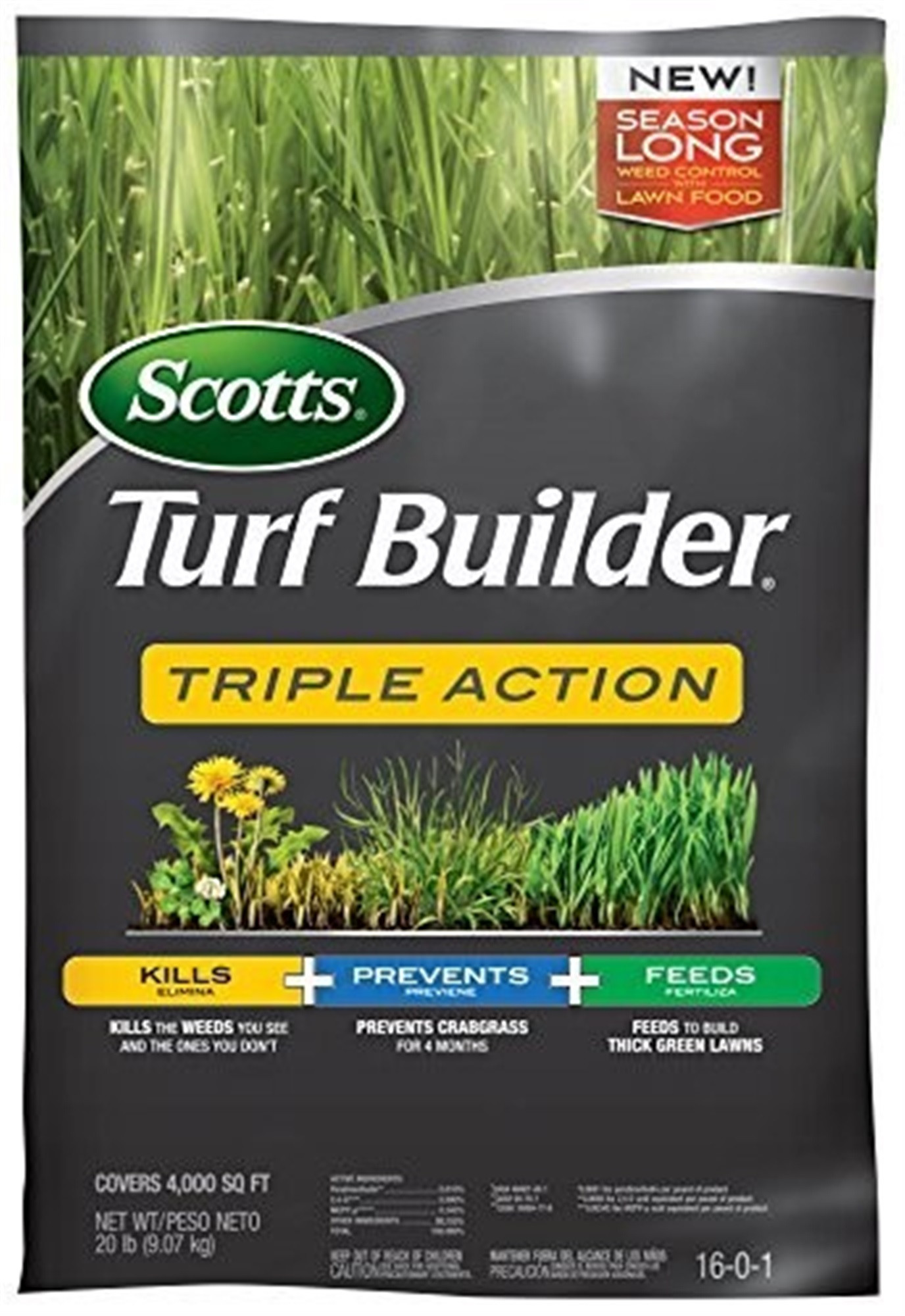 Scotts (#26003D) Turf Builder Triple Action Weed Killer & Fertilizer