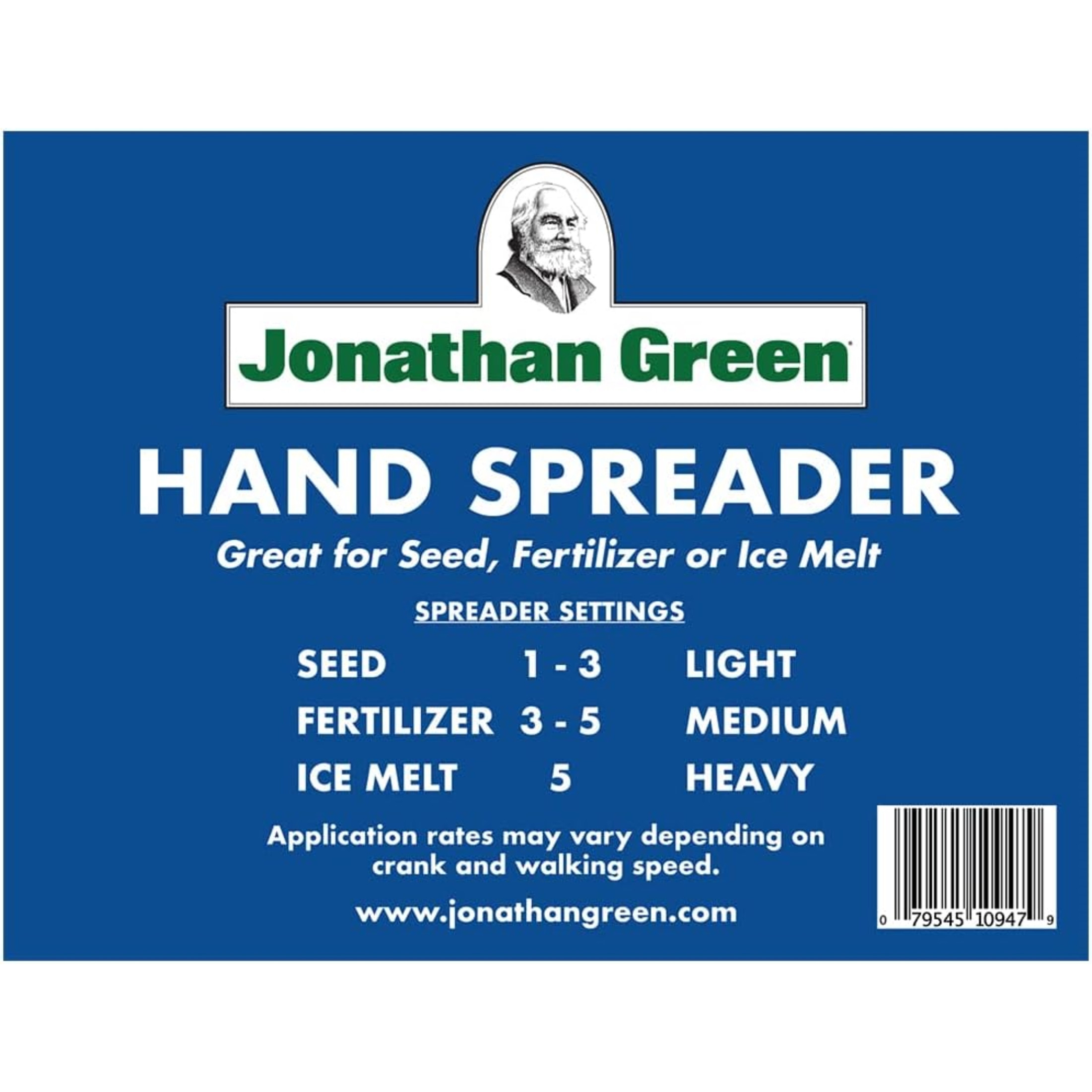 Jonathan Green New American Lawn Hand Broadcast Spreader for Seed, Fertilizer or Ice Melt Jonathan Green New American Lawn Hand Broadcast Spreader for Seed, Fertilizer or Ice Melt