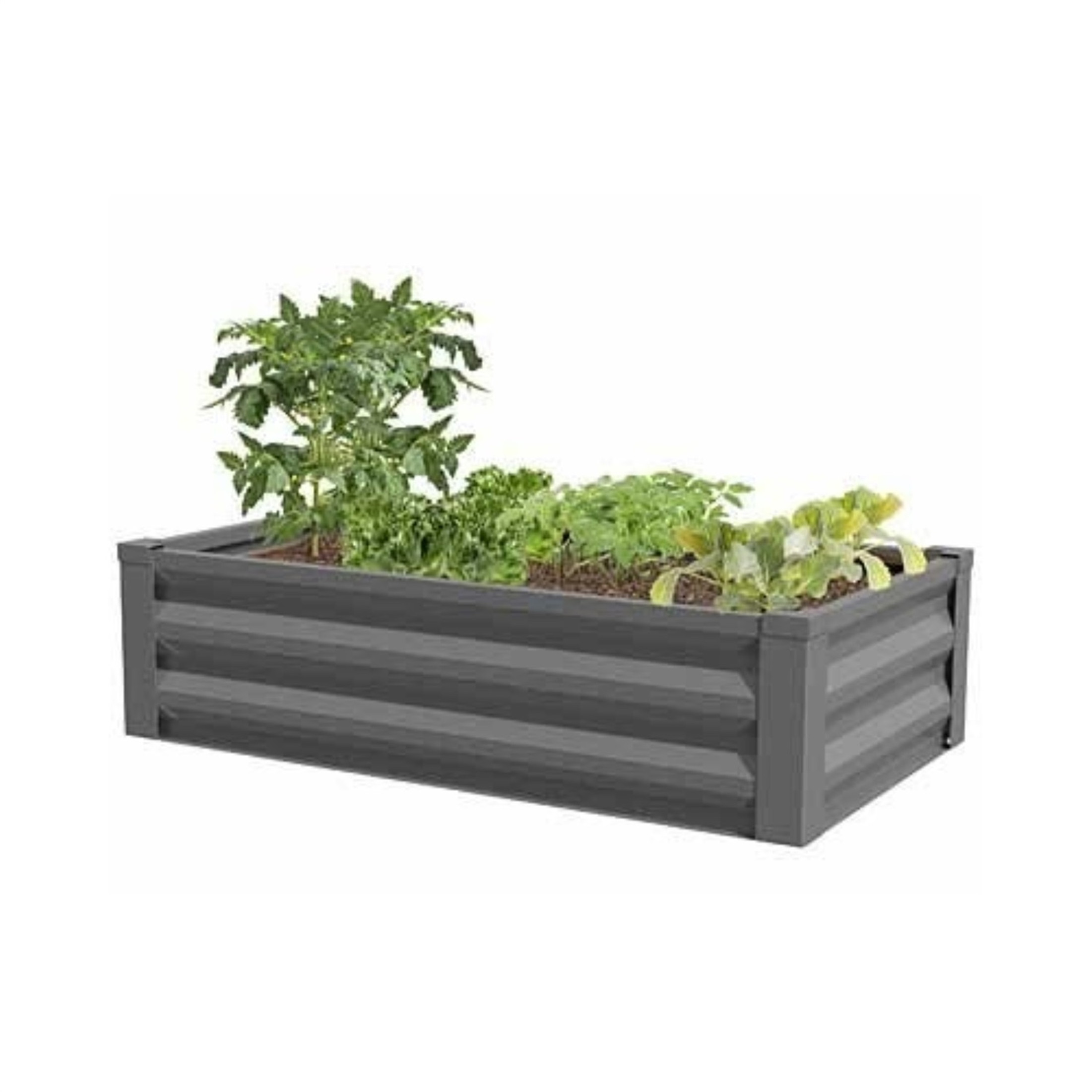 Panacea Raised Garden Bed, Antique Iron, 3.9'L x 2'W