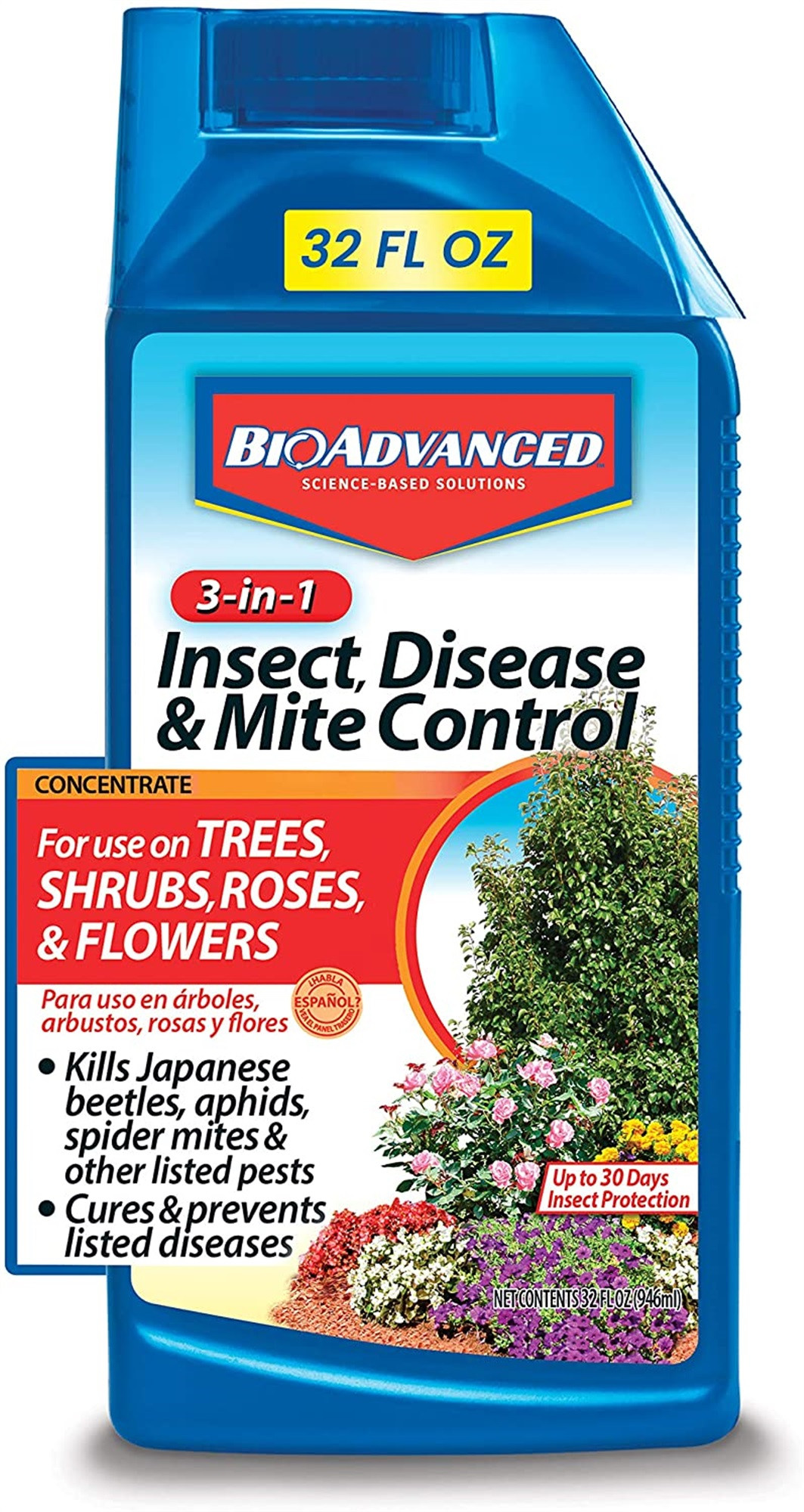 BioAdvanced 3-in-1 Insect Disease & Mite Control Concentrate - 32 oz.