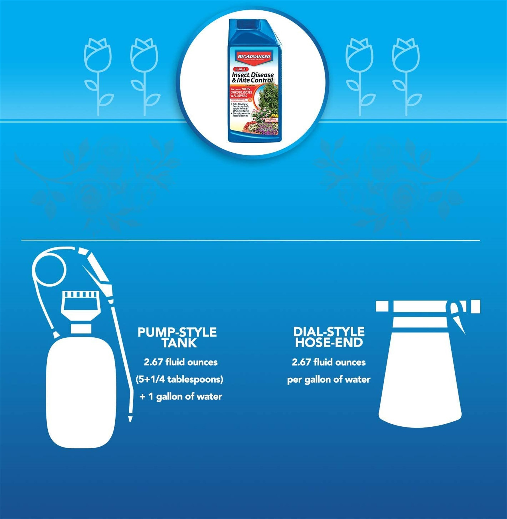 BioAdvanced 3-in-1 Insect Disease & Mite Control Concentrate - 32 oz.