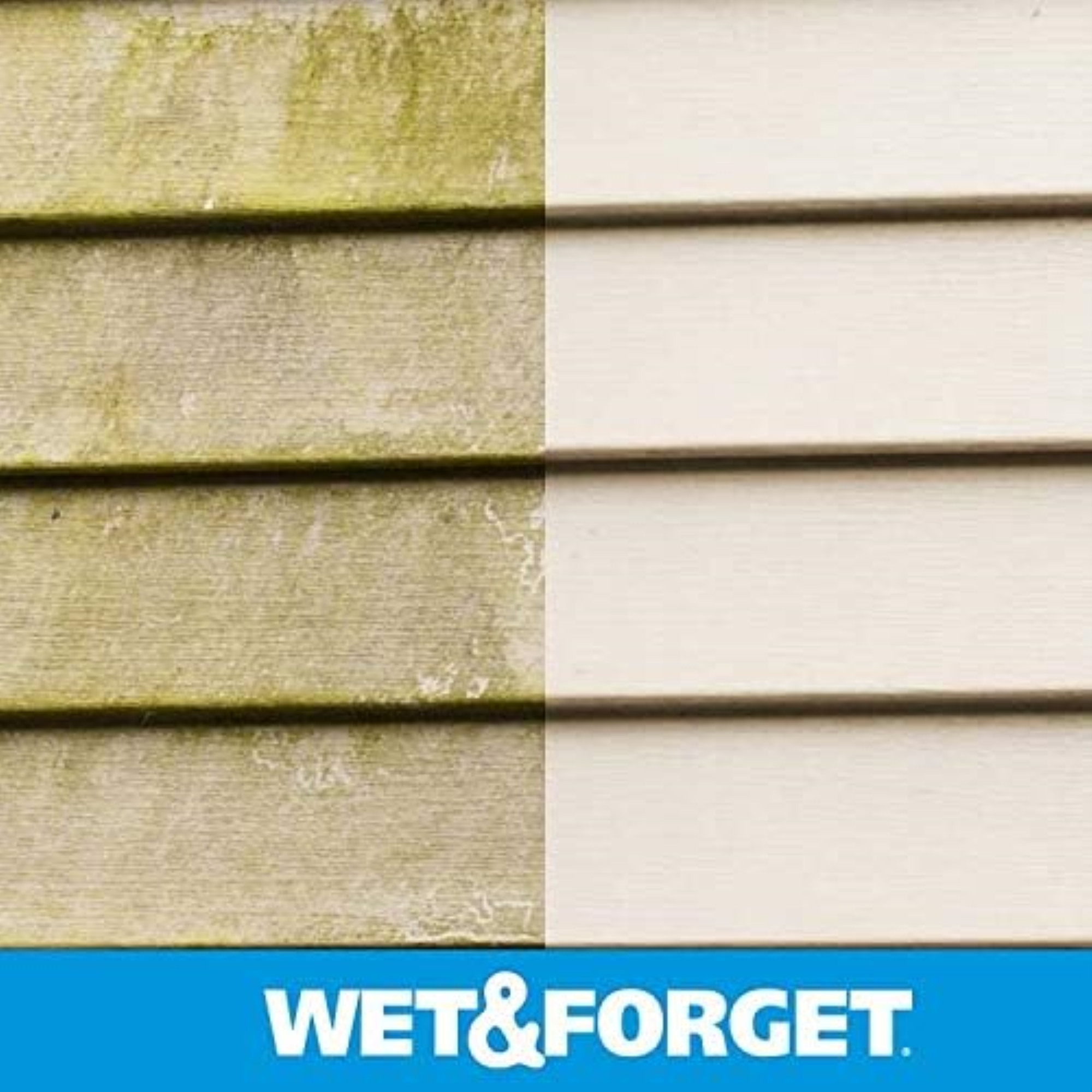 Wet & Forget Outdoor Moss, Mold, Mildew & Algae Stain Remover – Ready to Use, 64 oz