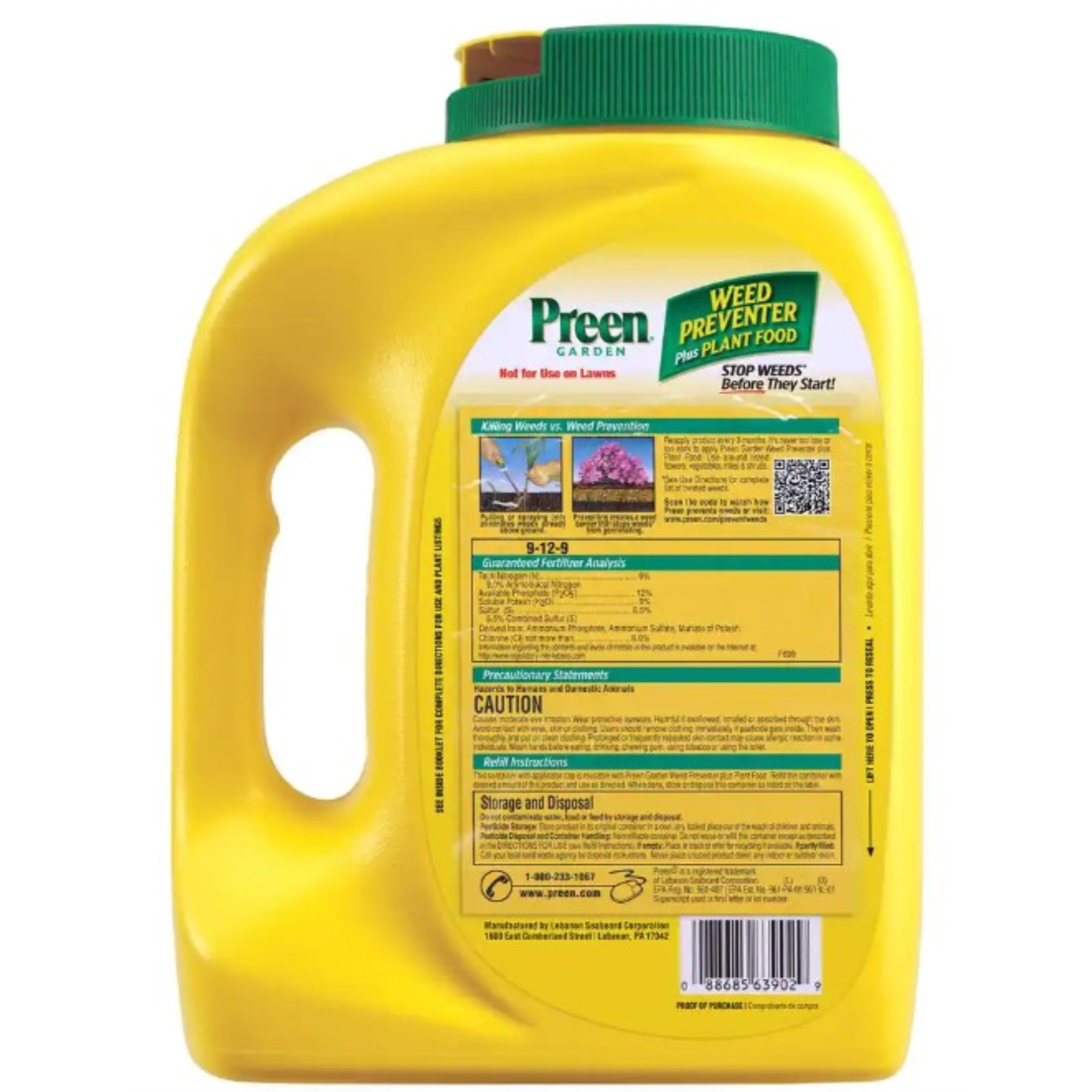 Preen Garden Weed Preventer Plus Plant Food, 5.62 Lb Shaker Bottle
