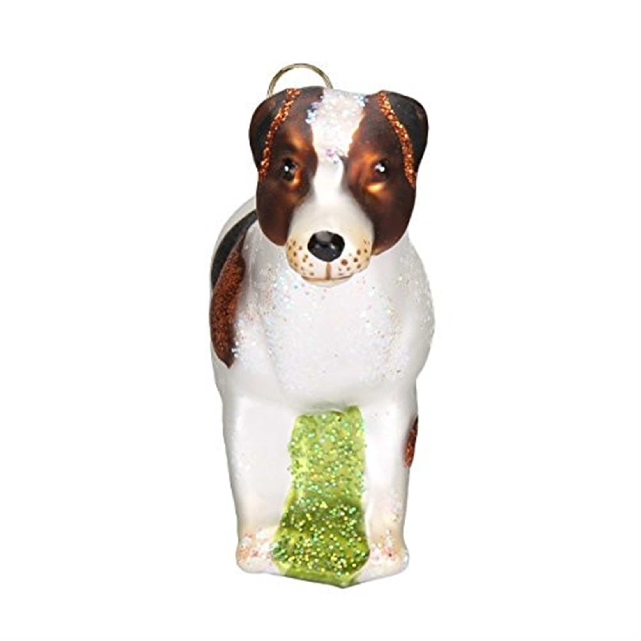 Old World Christmas Glass Blown Ornament, Jack Russell Terrier (With OWC Gift Box)