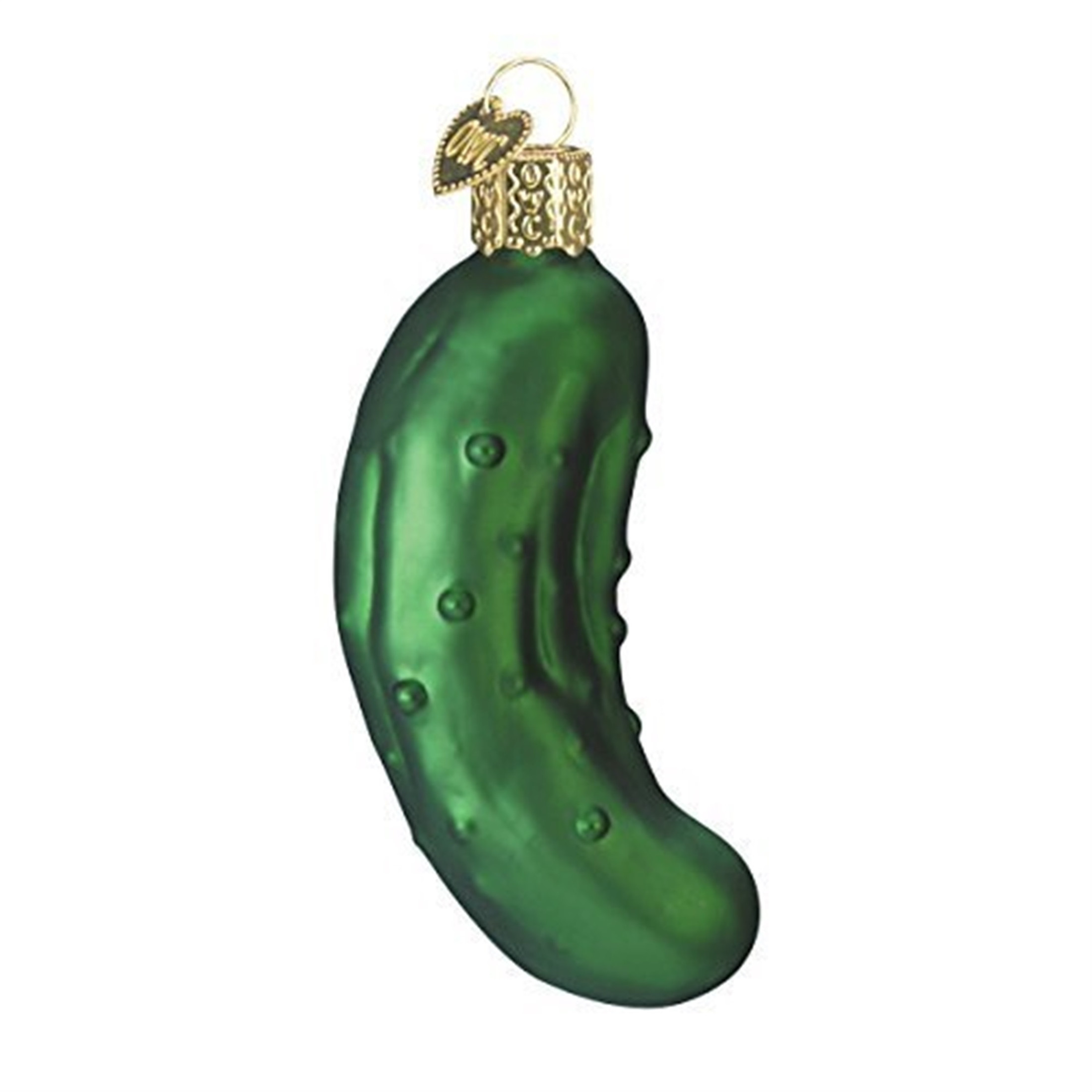 Old World Christmas Glass Blown Christmas Ornament, Pickle (With OWC Gift Box)