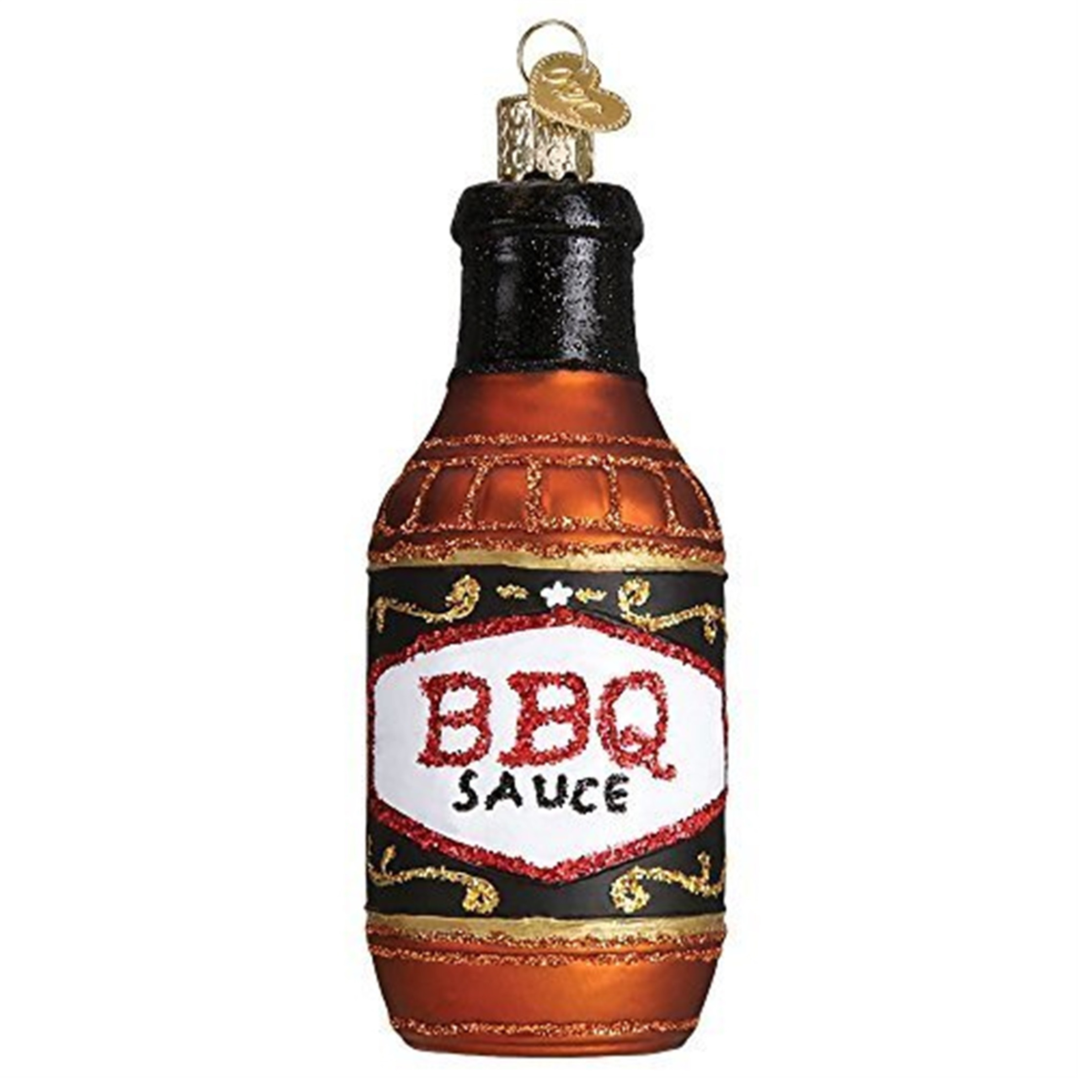 Old World Christmas Blown Glass Ornament for Christmas Tree, BBQ Sauce Old World Christmas Blown Glass Ornament for Christmas Tree, BBQ Sauce