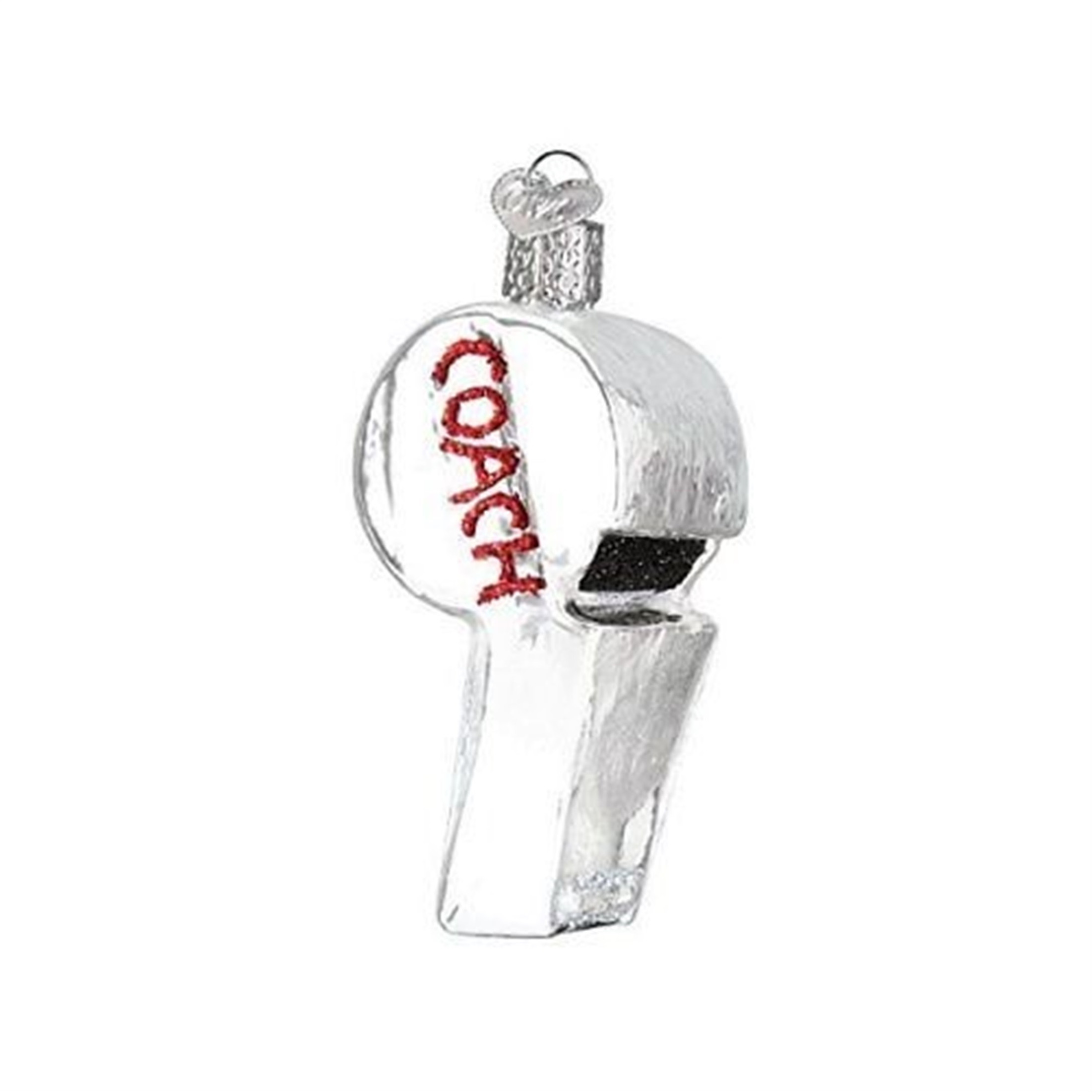 Old World Christmas Blown Glass Christmas Ornament, Coach's Wistle