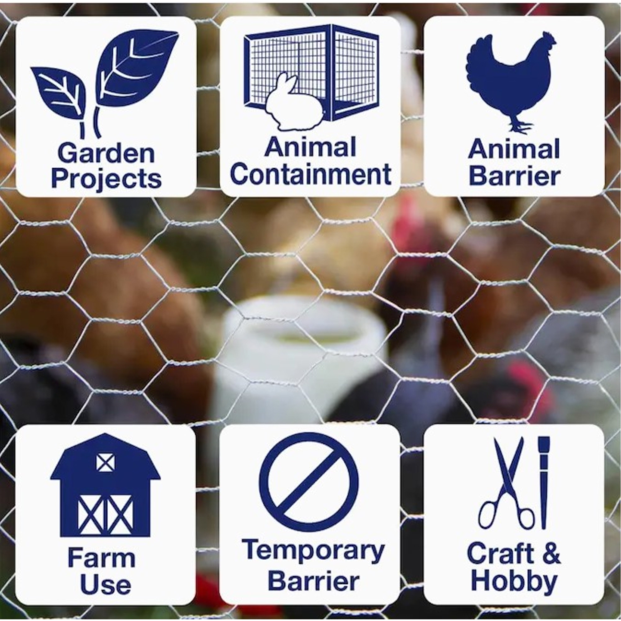 Origin Point 20-Gauge Handyroll Galvanized Hex Netting, 24' H x 50 ' L