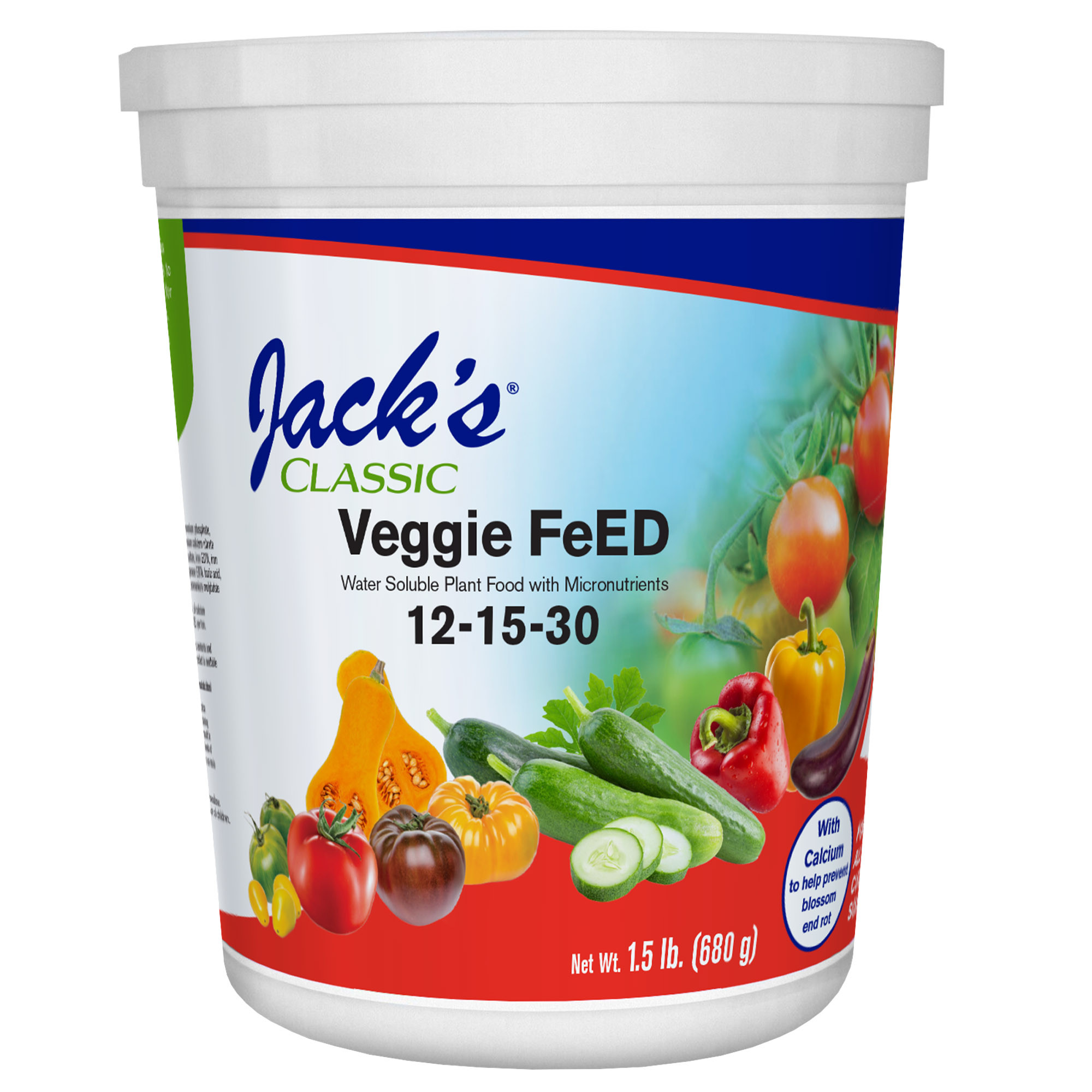 Jack's Classic 12-15-30 Veggie FeED Water-Soluble Fertilizer, 1.5lbs