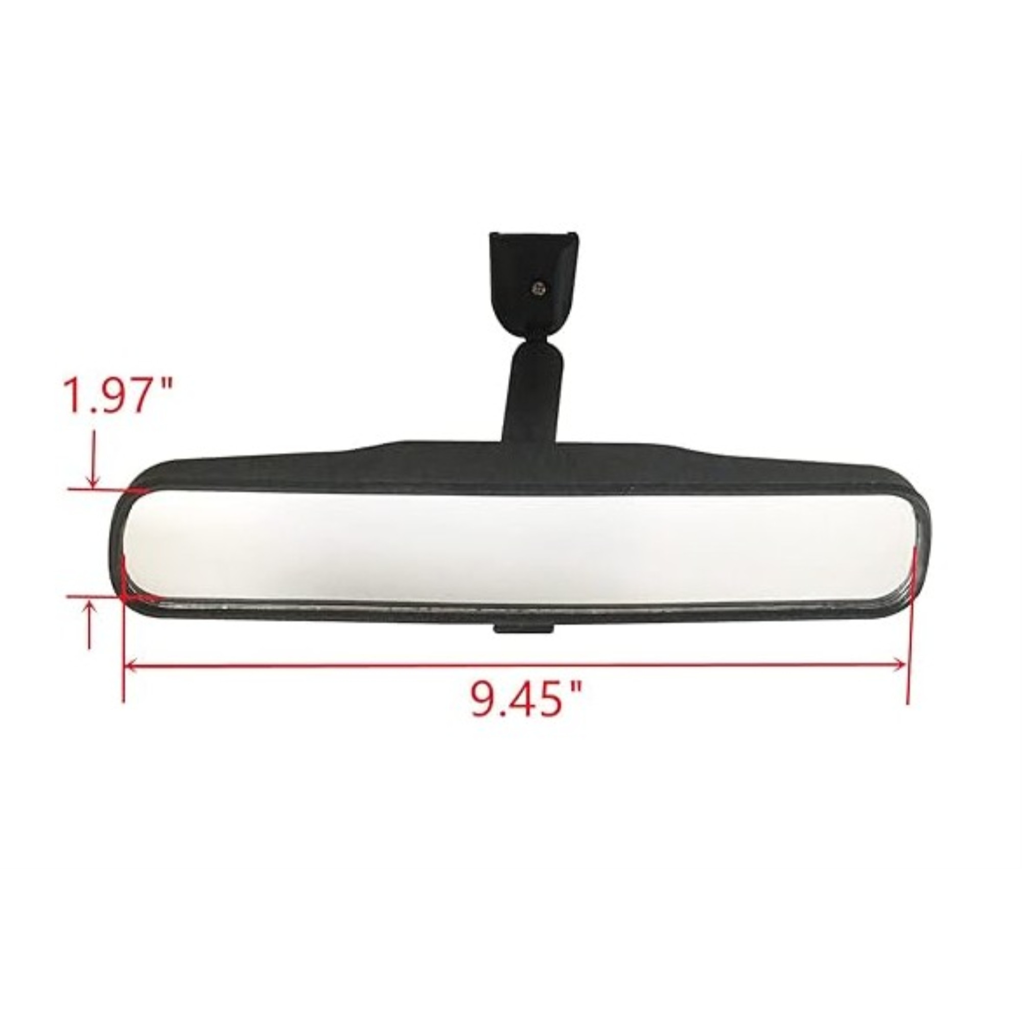 Custom Accessories Replacement Day/Night Rearview Mirror – Universal Mount, Black, 10"