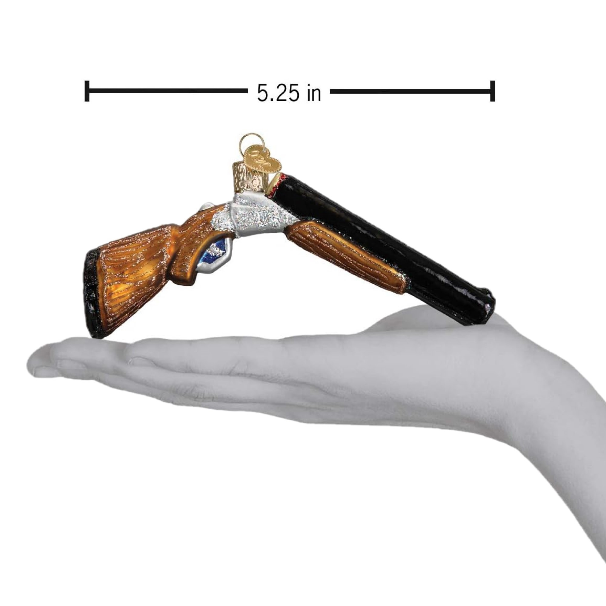 Old World Christmas Glass Blown Hanging Tree Ornament, Shotgun (With OWC Gift Box)