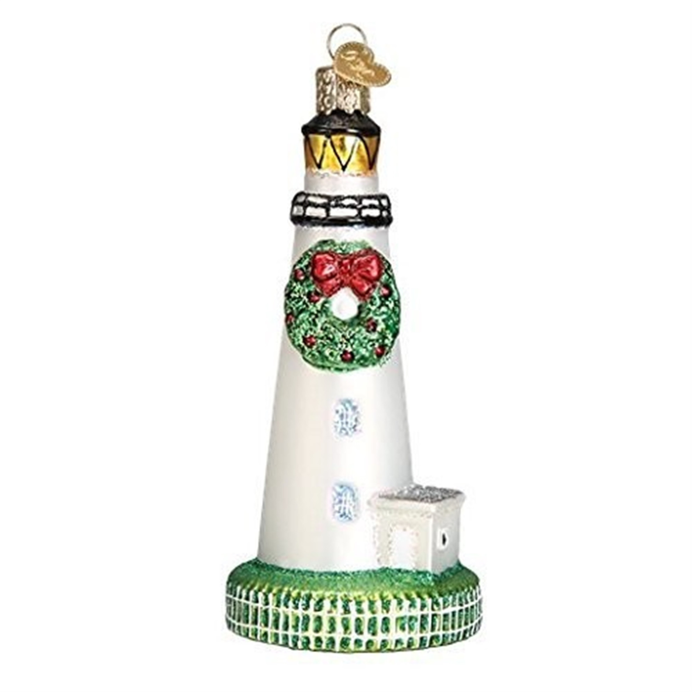 Old World Christmas Glass Blown Ornament, Ocracoke Lighthouse (With OWC Gift Box)