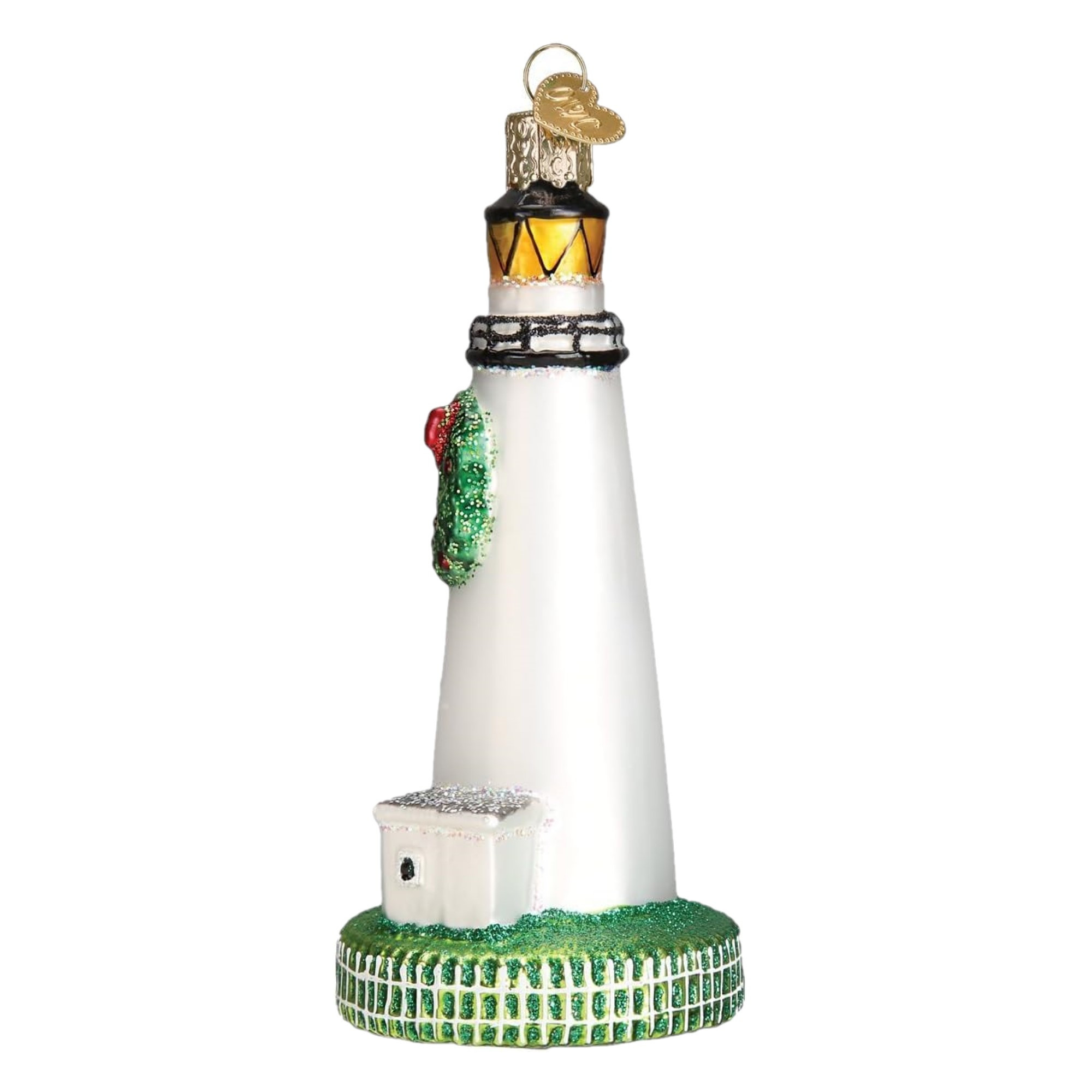 Old World Christmas Blown Glass Ornament for Christmas Tree, Ocracoke Lighthouse