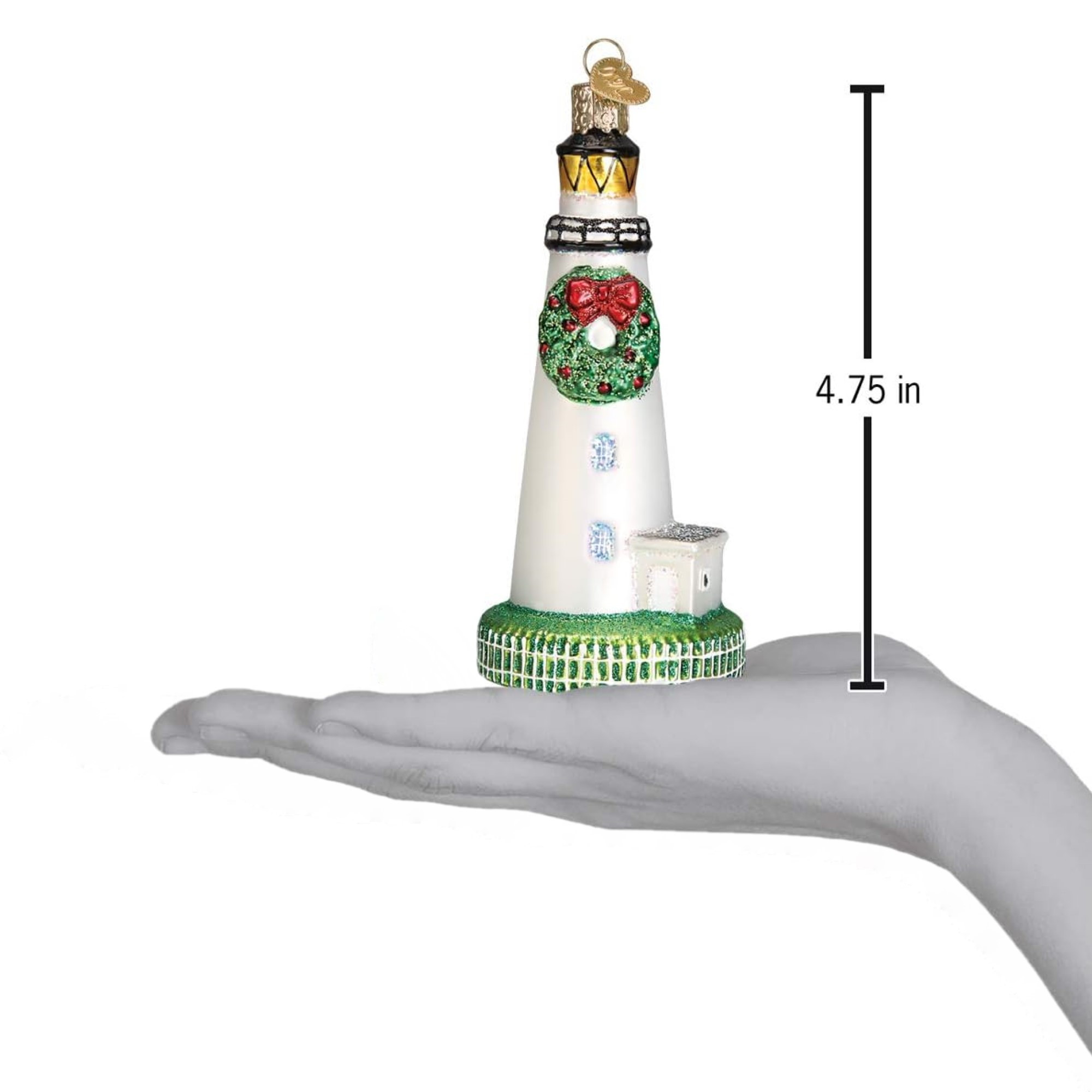 Old World Christmas Blown Glass Ornament for Christmas Tree, Ocracoke Lighthouse