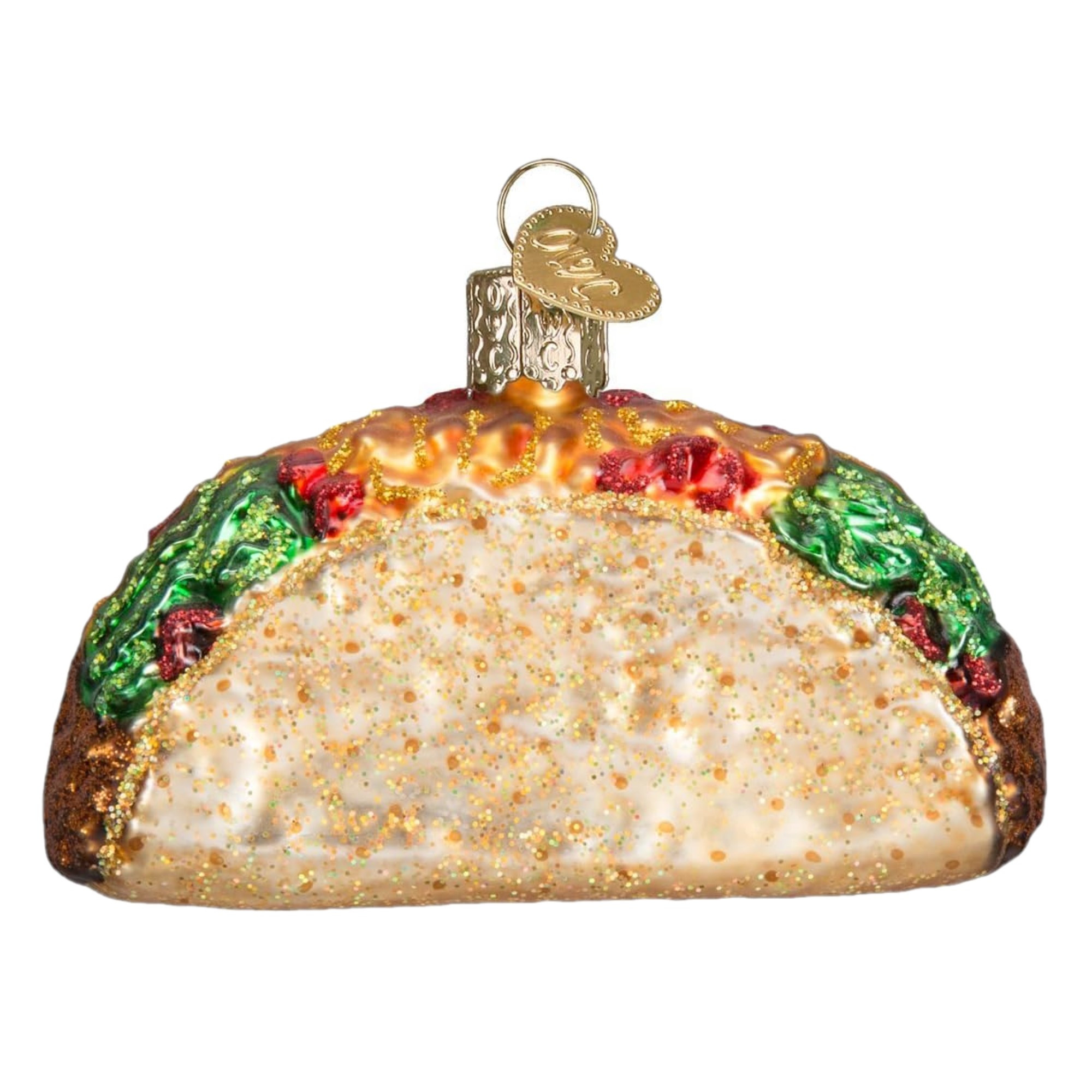 Old World Christmas Glass Blown Ornament for Christmas Tree, Taco