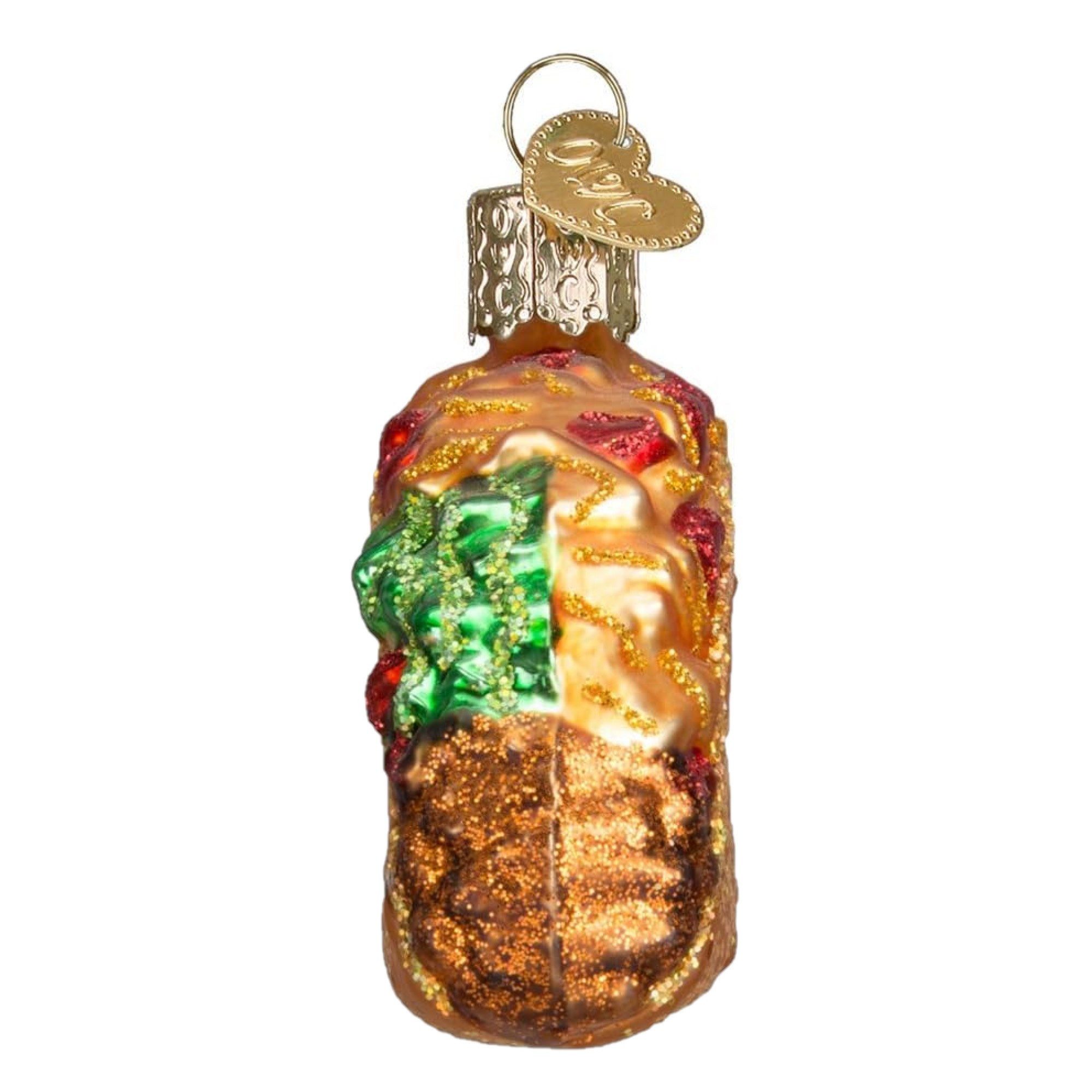 Old World Christmas Glass Blown Ornament for Christmas Tree, Taco