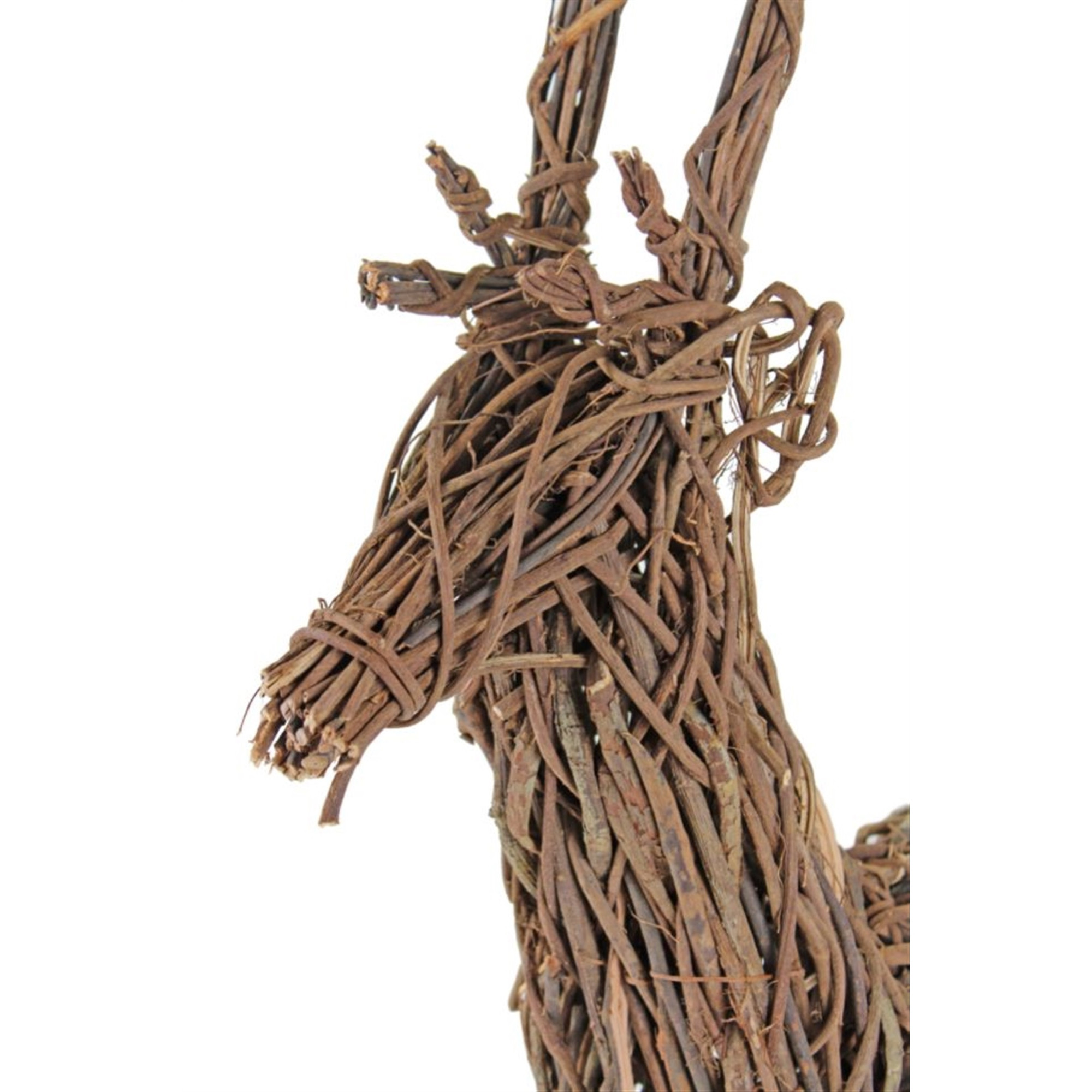 Garden Elements Natural Grapevine Standing Deer Decoration, 36in, Brown