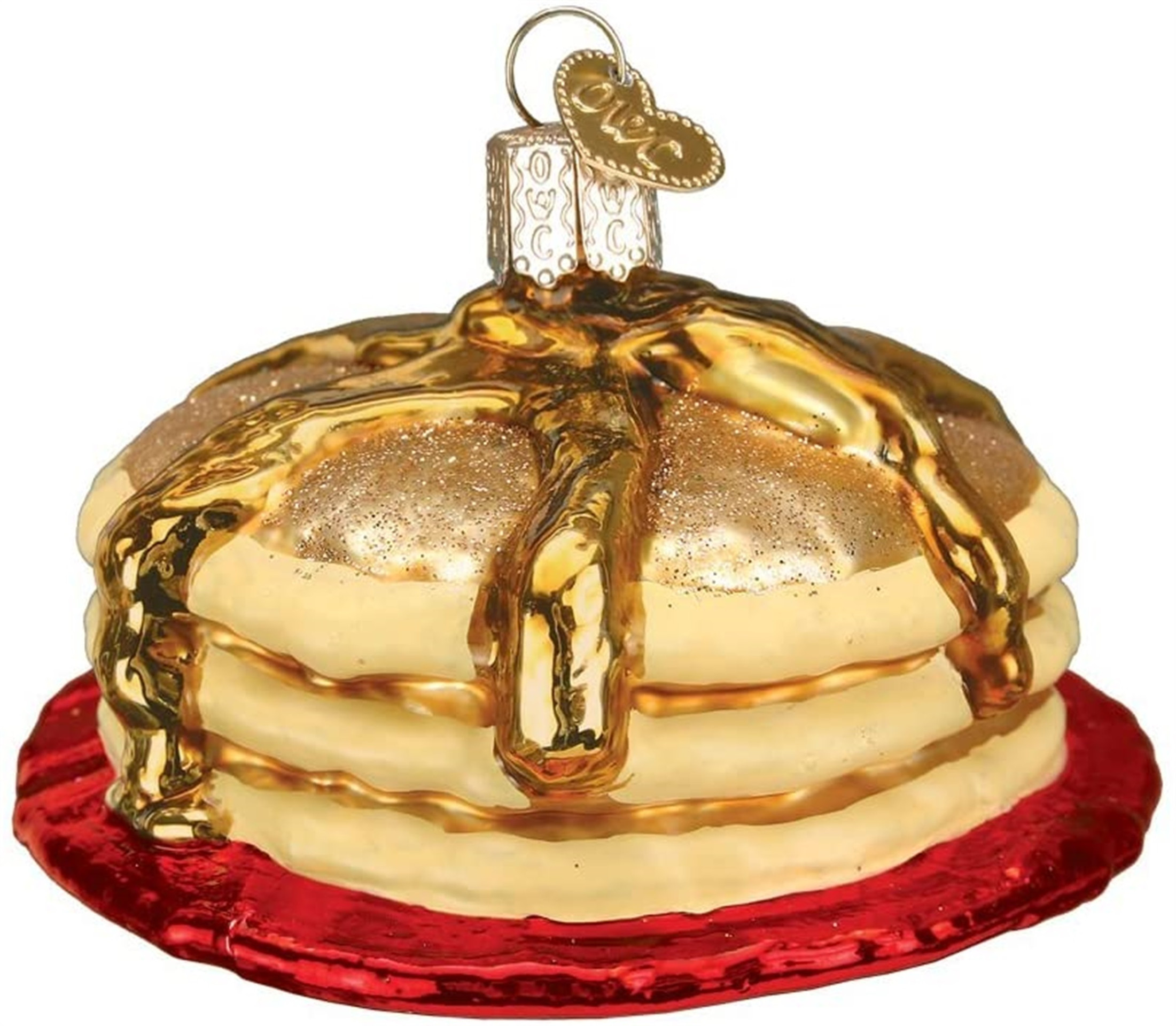 Old World Christmas Glass Blown Christmas Ornament, Short Stack (With OWC Gift Box)