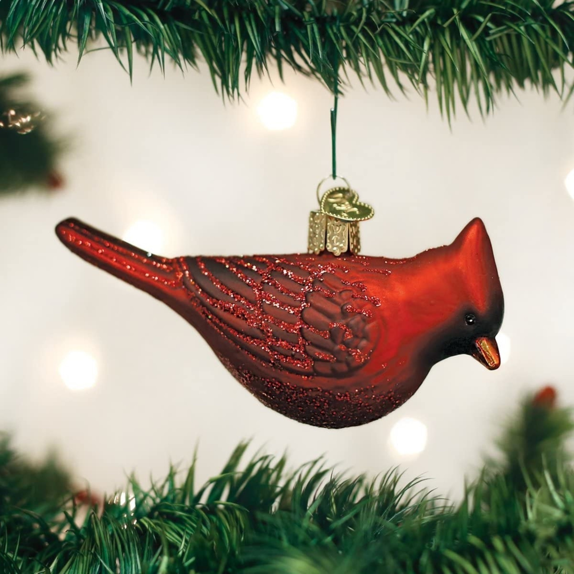 Old World Christmas Glass Blown Ornament for Christmas Tree, Northern Cardinal