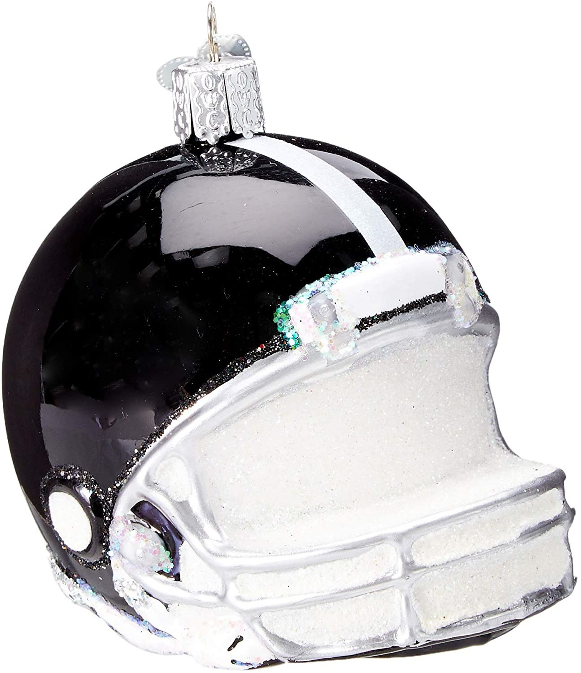 Old World Christmas Glass Blown Ornament, Football Helmet (With OWC Gift Box)