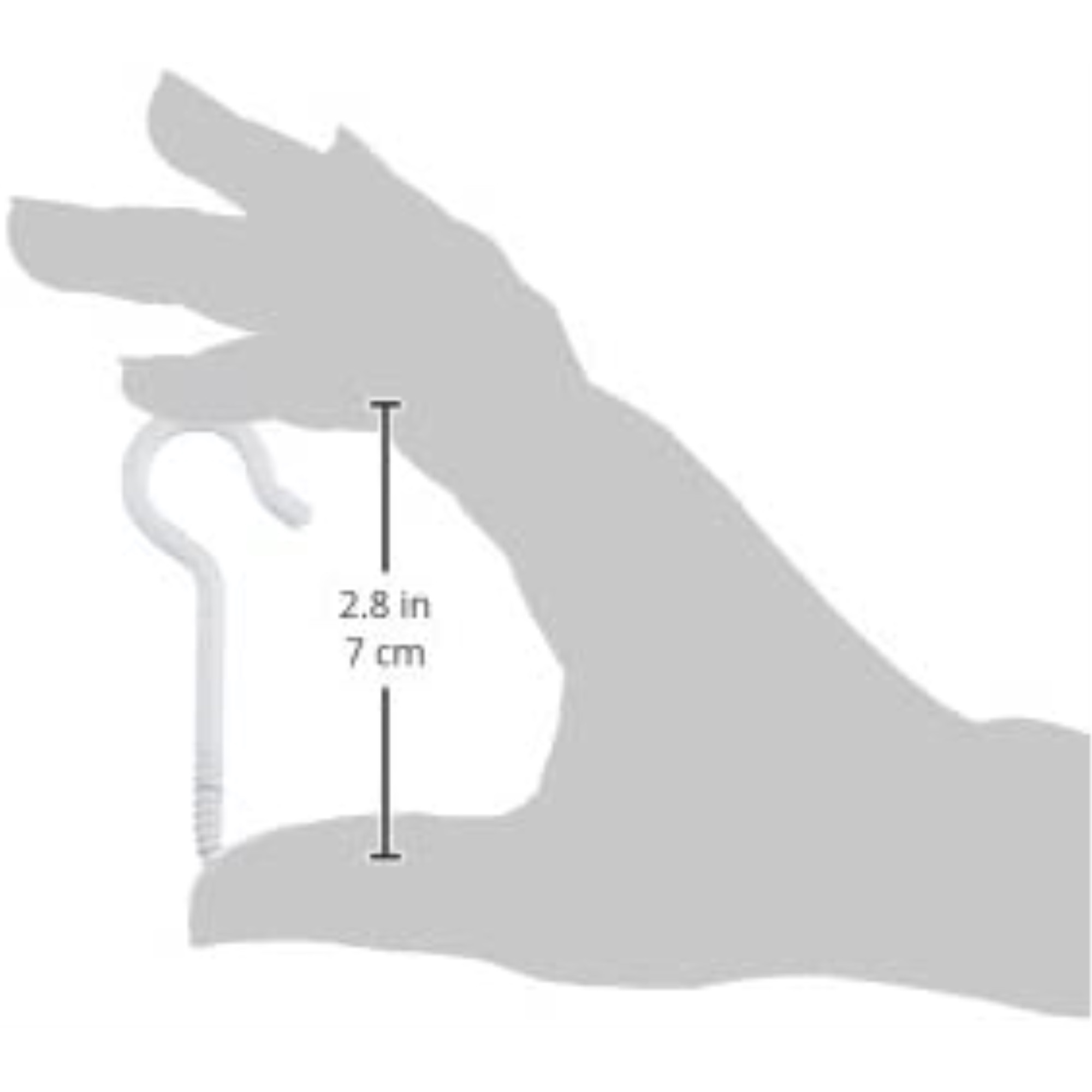 Panacea Powder-coated Steel Ceiling Swag Hook, White (Pack of 5)