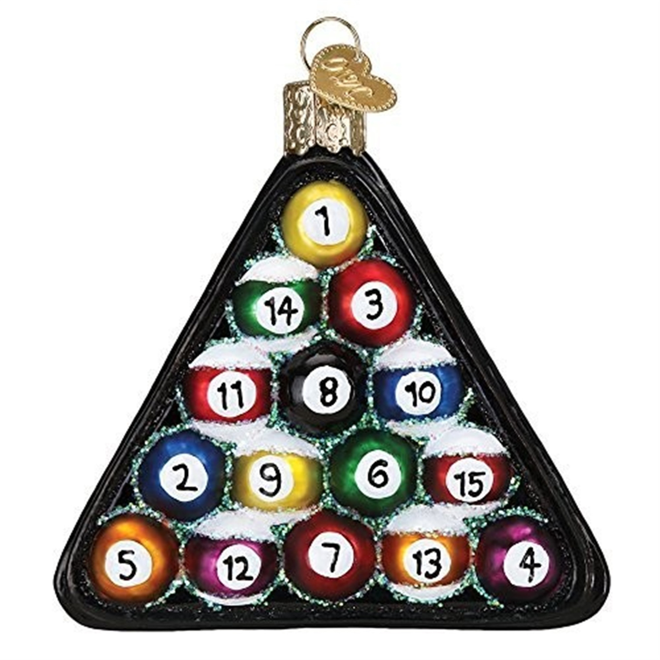 Old World Christmas Blown Glass Ornament for Christmas Tree, Billiard Balls