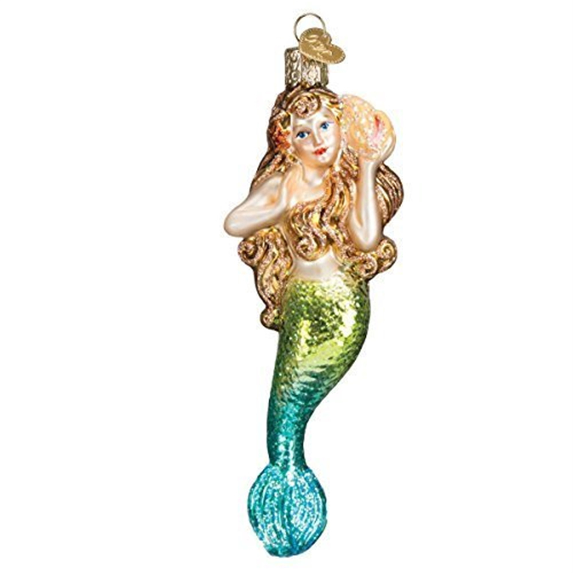 Old World Christmas Glass Blown Ornament for Christmas Tree, Mermaid