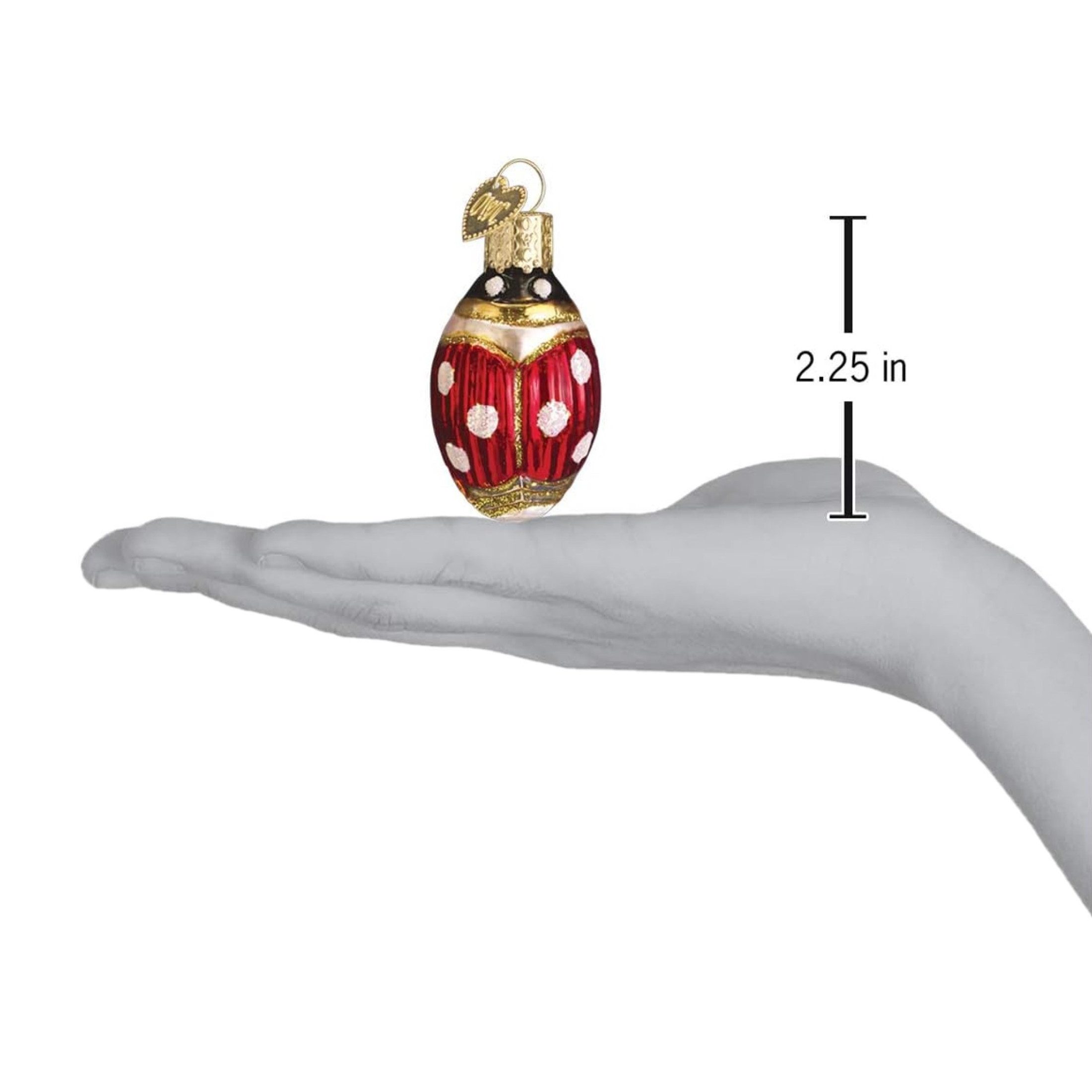Old World Christmas Blown Glass Ornament for Christmas Tree, Lucky Ladybug