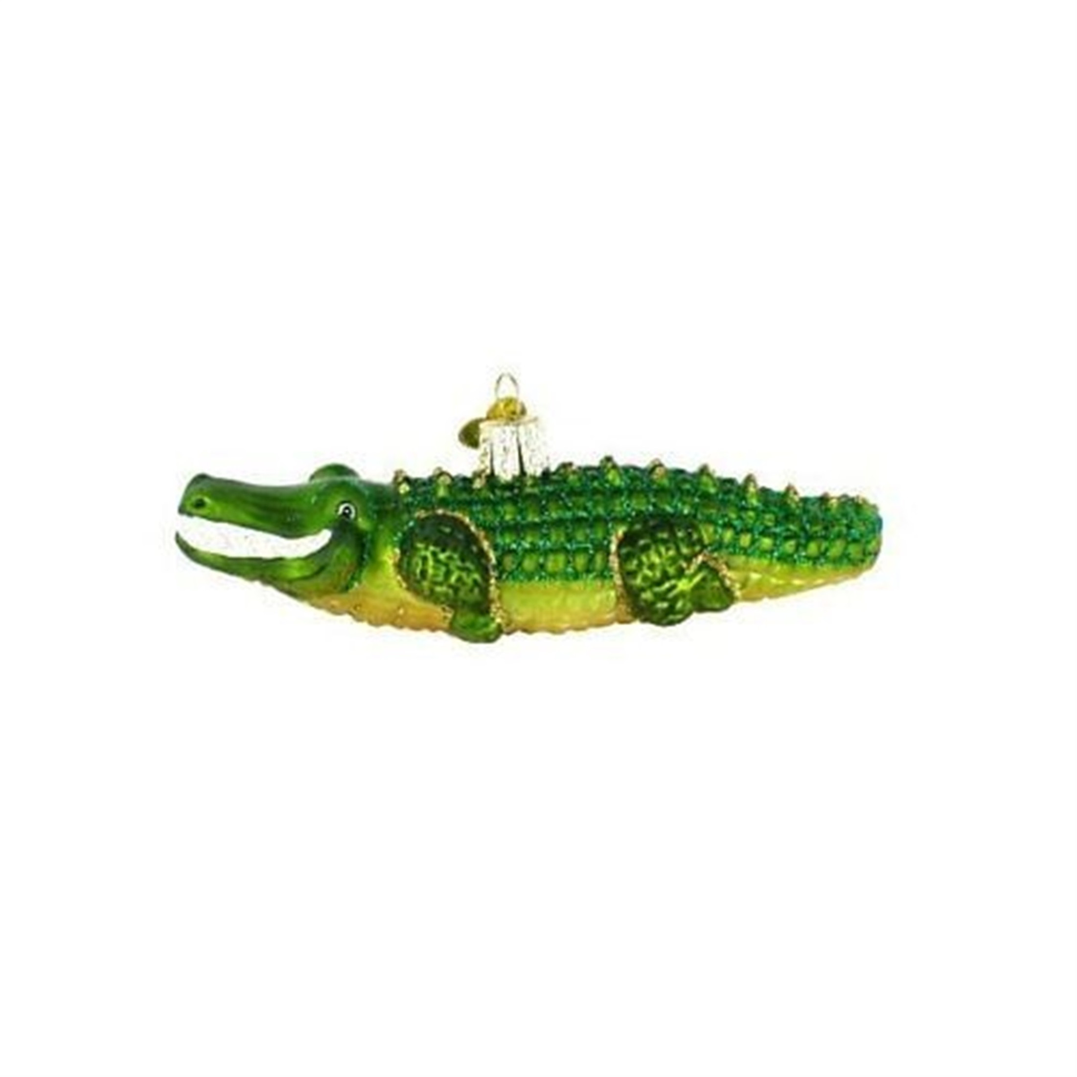 Old World Christmas Glass Blown Ornament, Alligator (With OWC Gift Box)