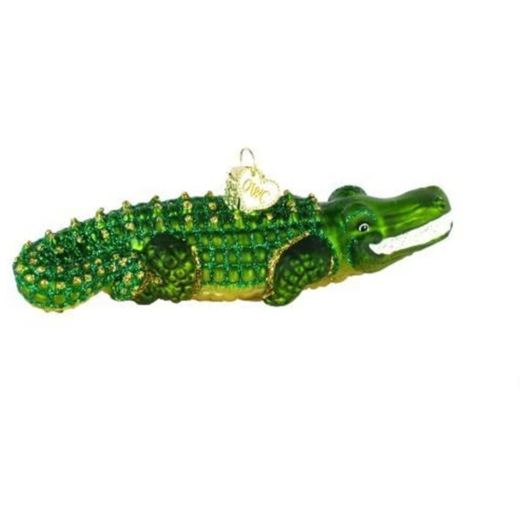 Old World Christmas Glass Blown Ornament, Alligator (With OWC Gift Box)