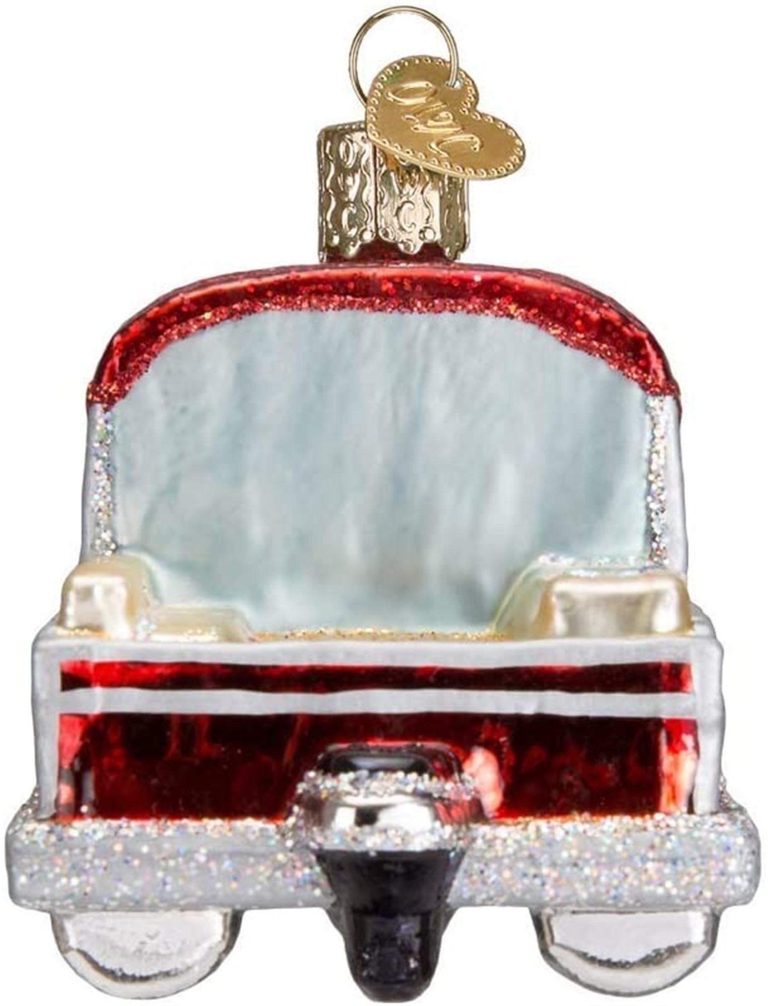 Old World Christmas Glass Blown Ornament for Christmas Tree, Pontoon Boat