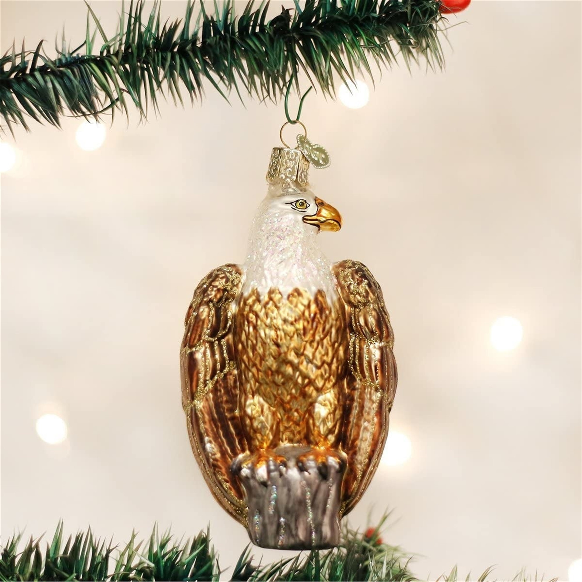 Old World Christmas Glass Blown Ornament for Christmas Tree, Bald Eagle