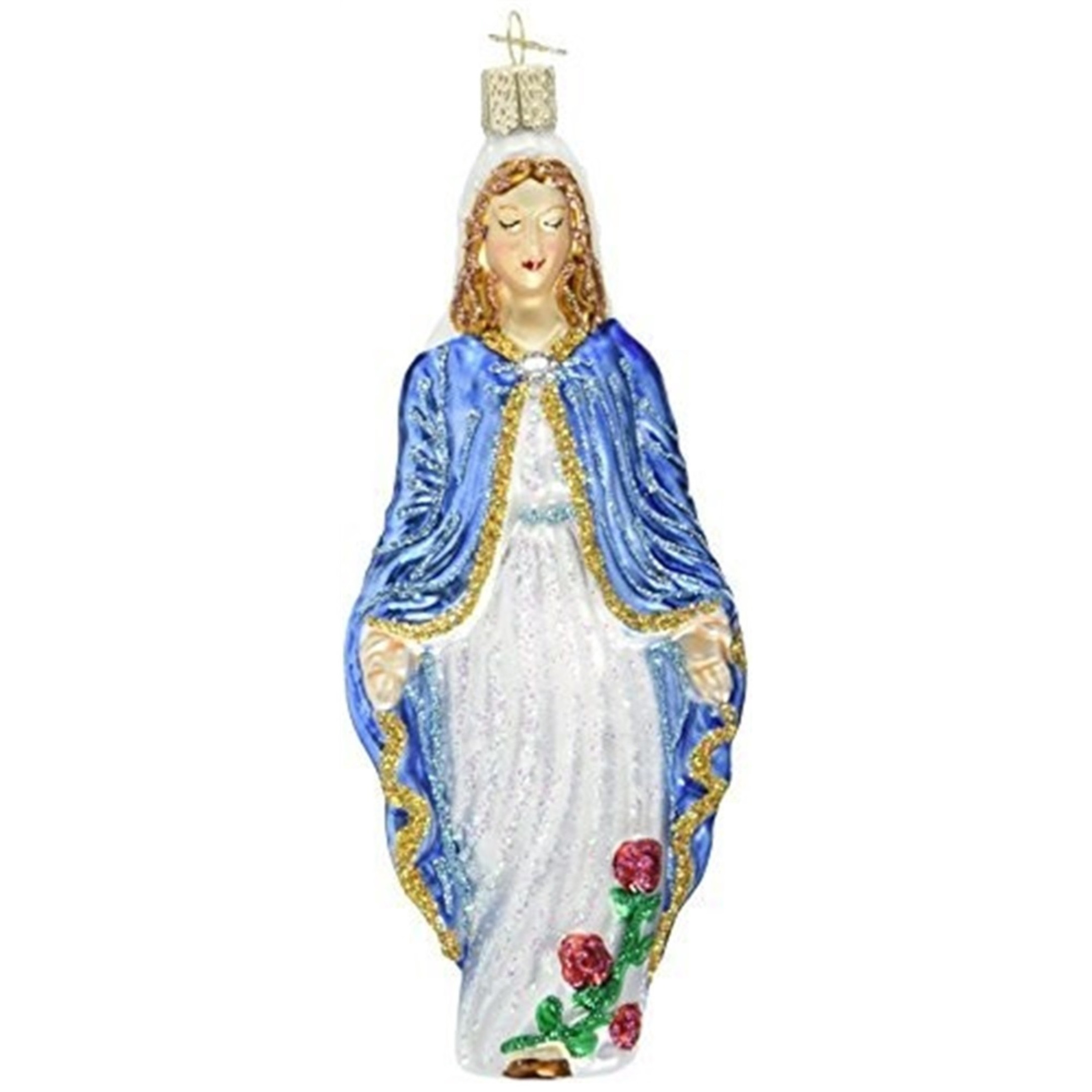 Old World Christmas Glass Blown Ornament for Christmas Tree, Virgin Mary