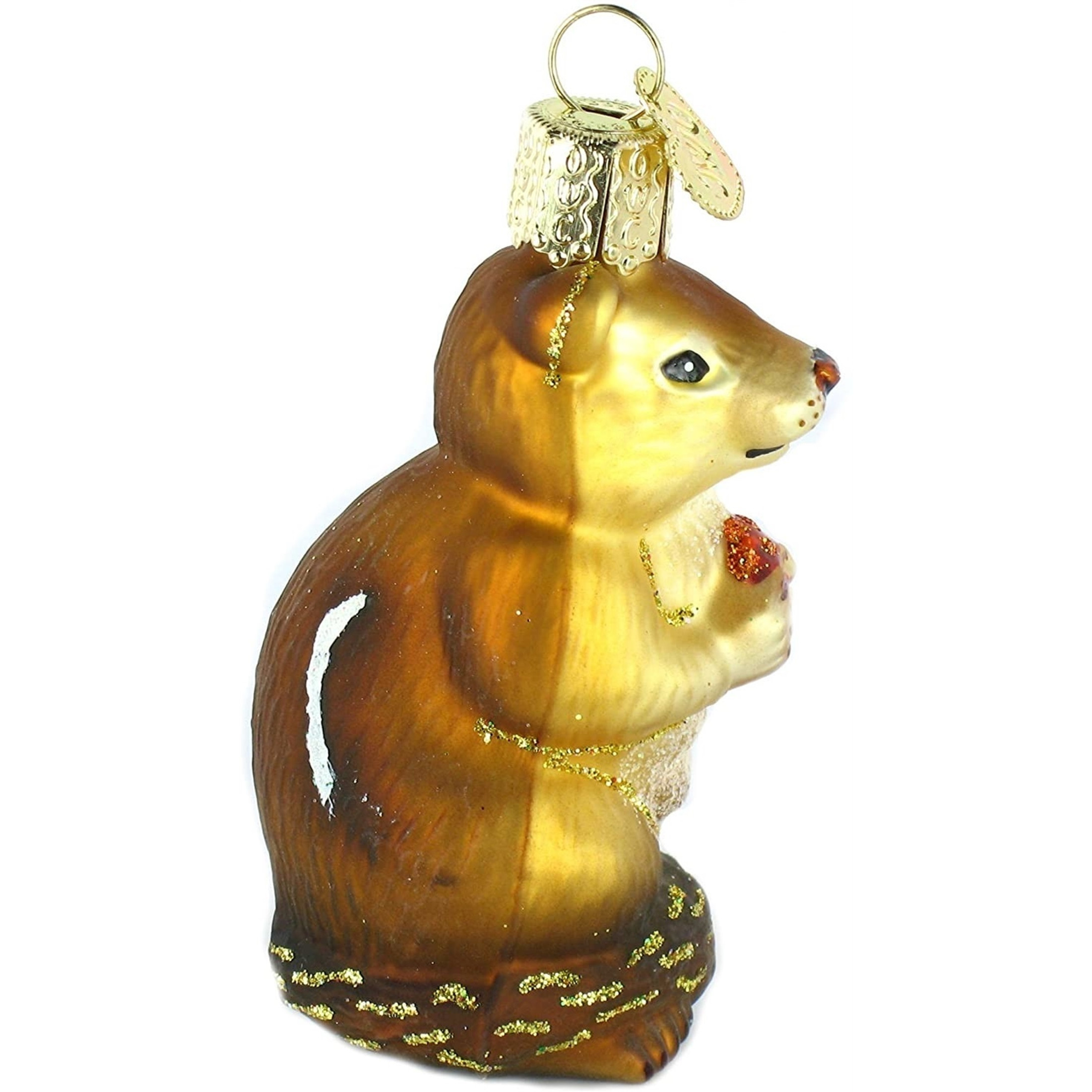 Old World Christmas Glass Blown Ornament For Christmas Tree, Chipmunk
