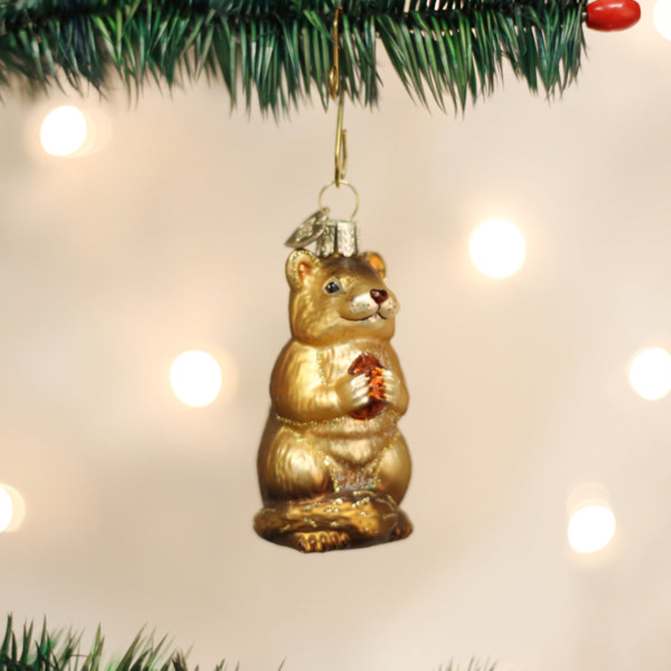 Old World Christmas Glass Blown Ornament For Christmas Tree, Chipmunk