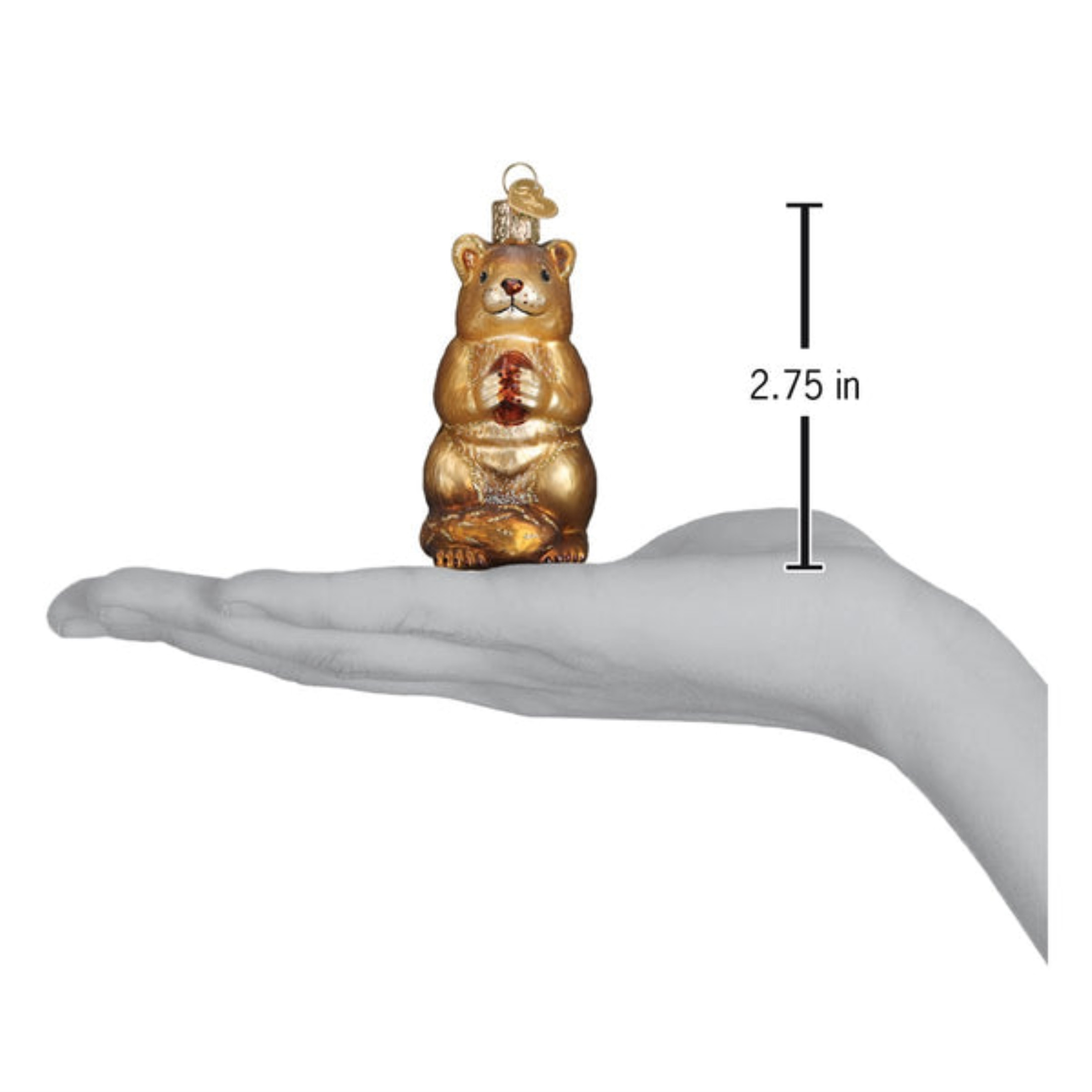 Old World Christmas Glass Blown Ornament For Christmas Tree, Chipmunk