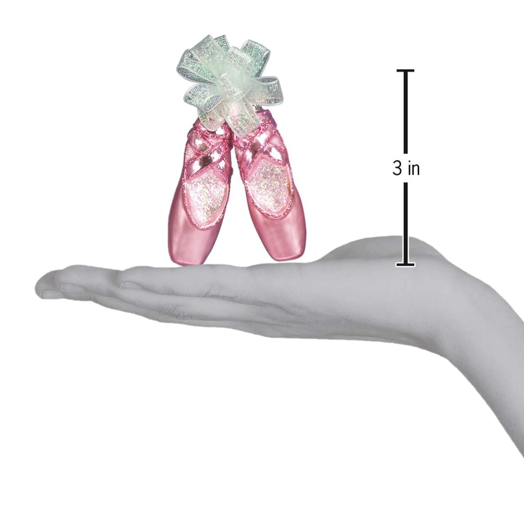 Old World Christmas Blown Glass Ornament for Christmas Tree, Ballet Slippers