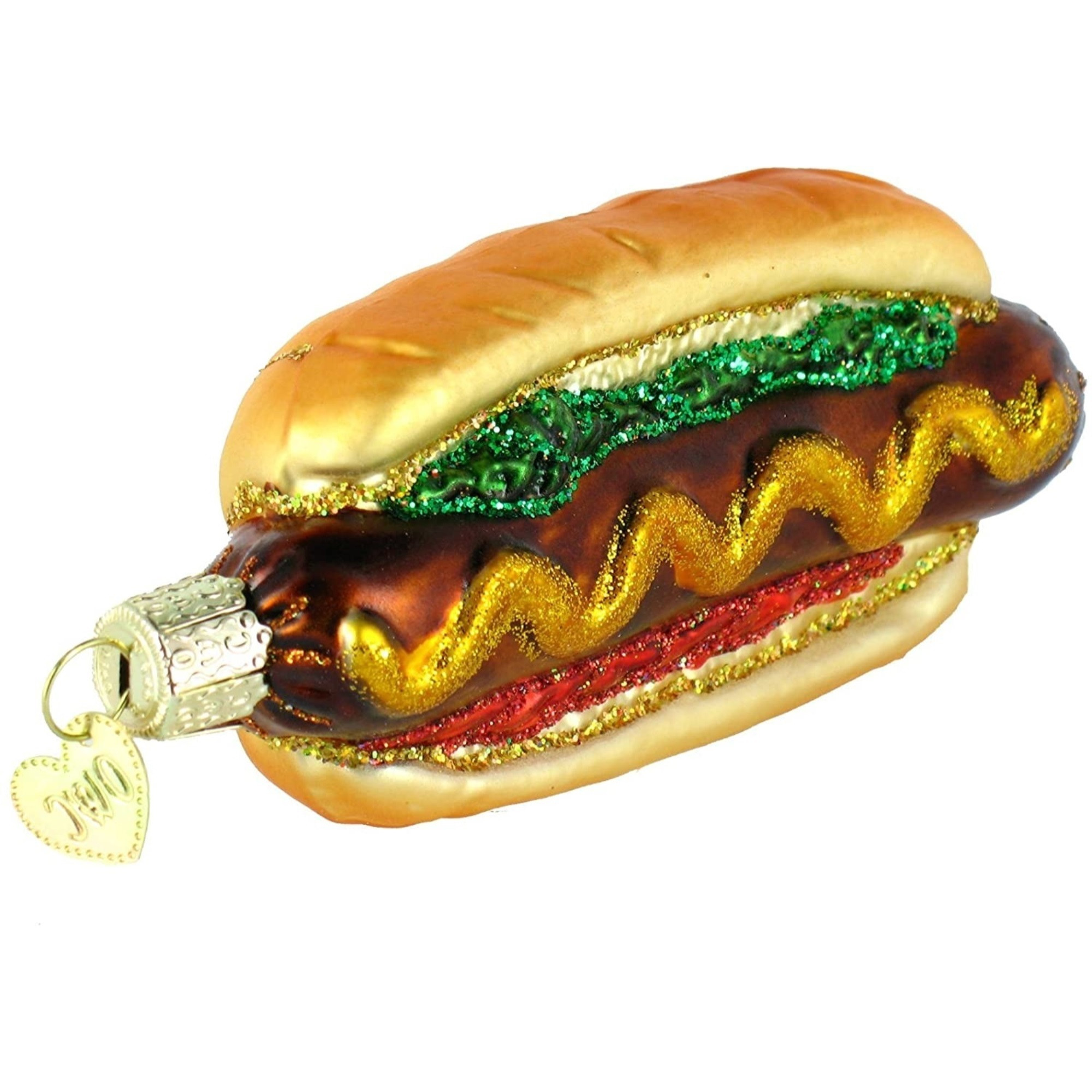 Old World Christmas Blown Glass Ornament for Christmas Tree, Hot Dog
