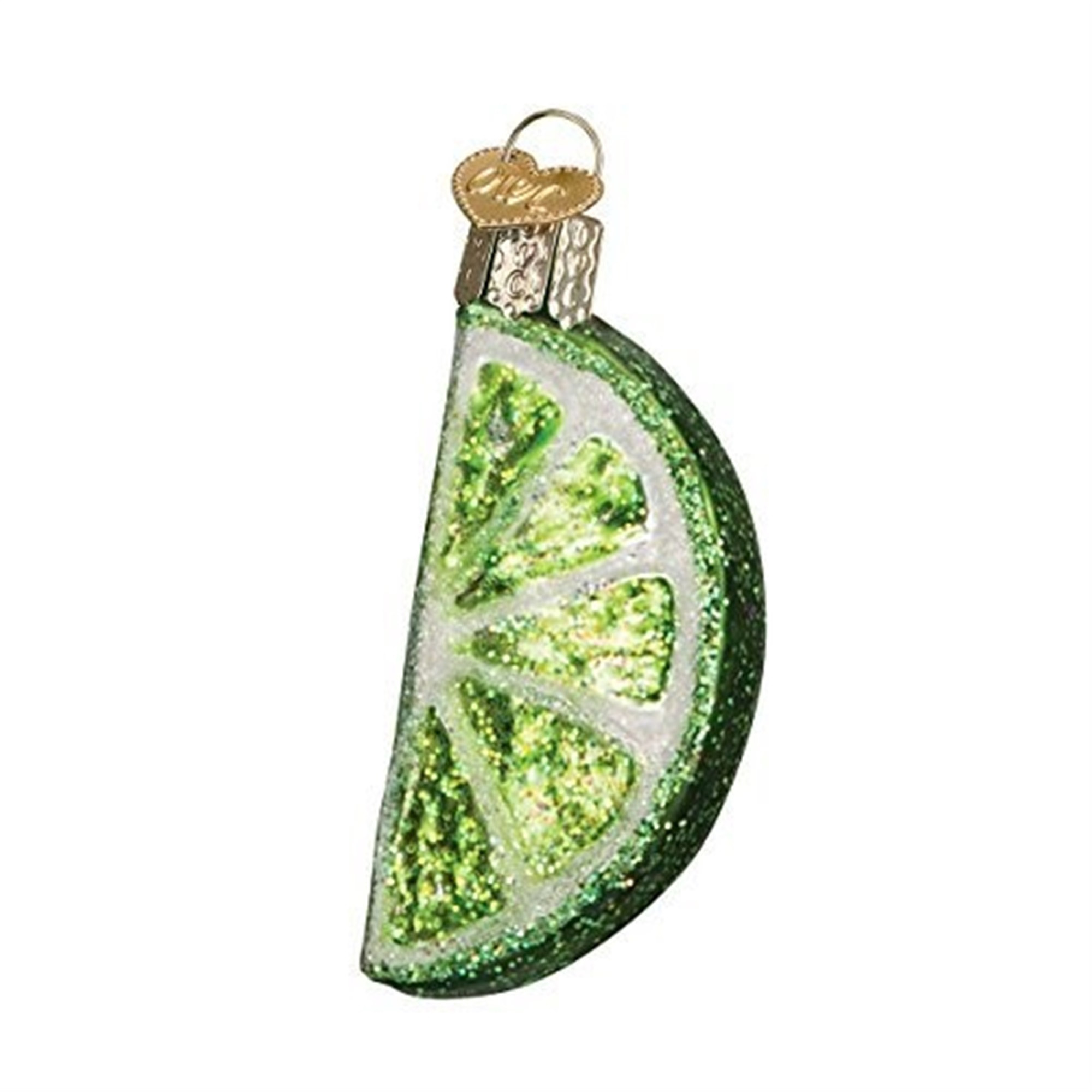 Old World Christmas Glass Blown Ornament for Christmas Tree, Lime Slice